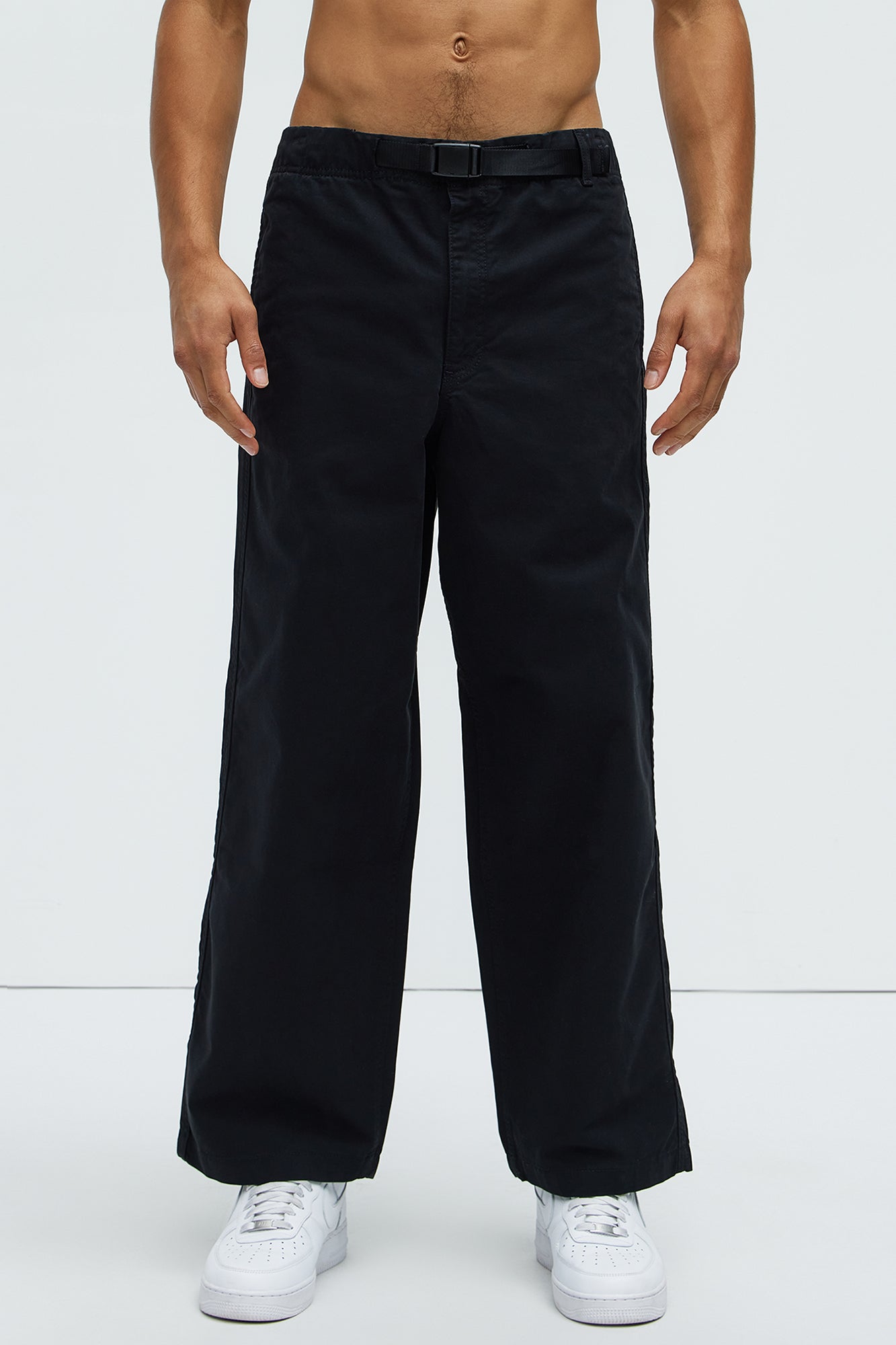 Barkley Belted Baggy Pants - Black - Image 5