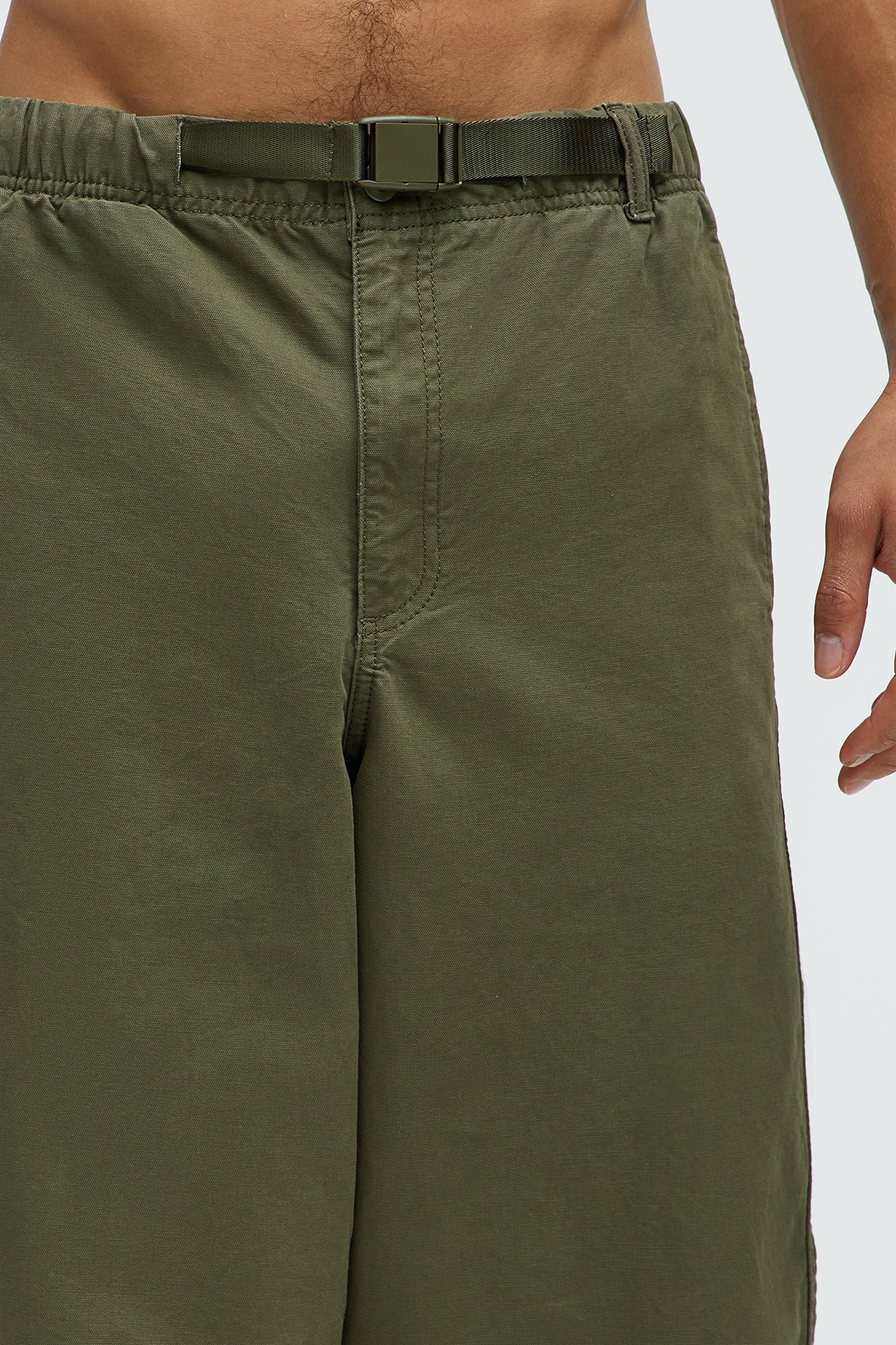Barkley Belted Baggy Pants - Olive - Image 4