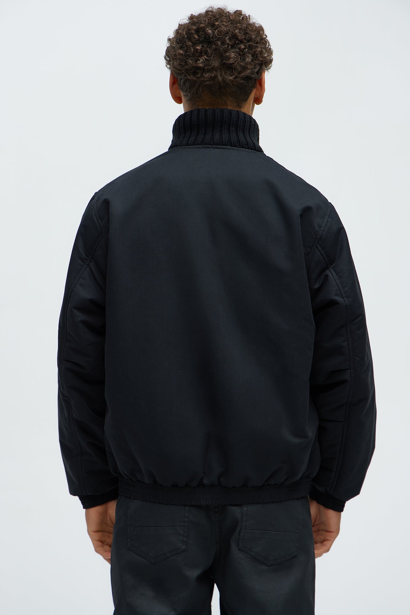 Back To U Bomber Jacket - Black - Image 4