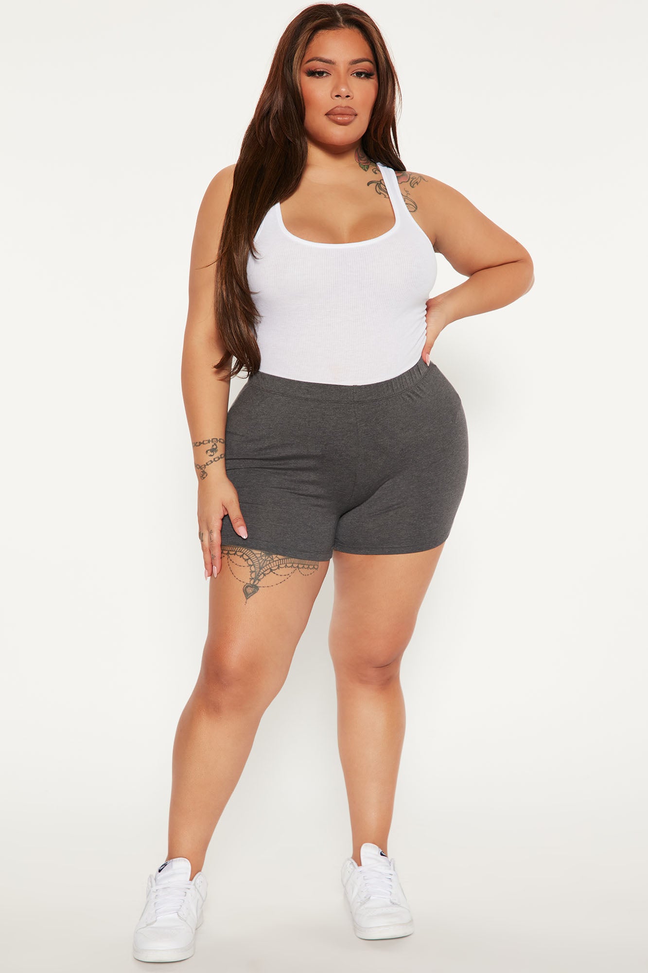 Plain Jane Mini Shorts - Charcoal - Image 9