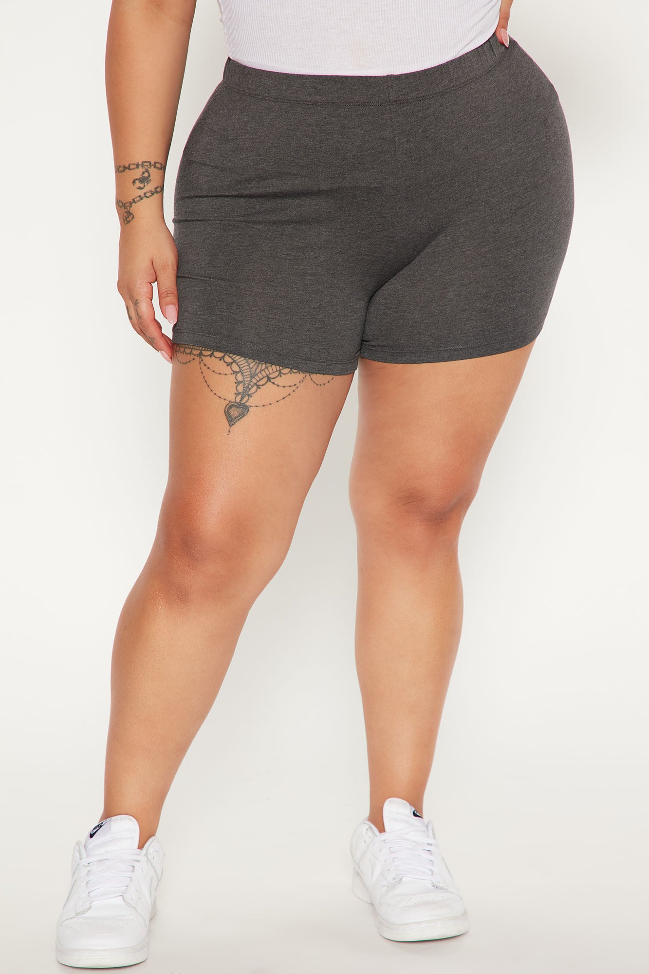 Plain Jane Mini Shorts - Charcoal - Image 10
