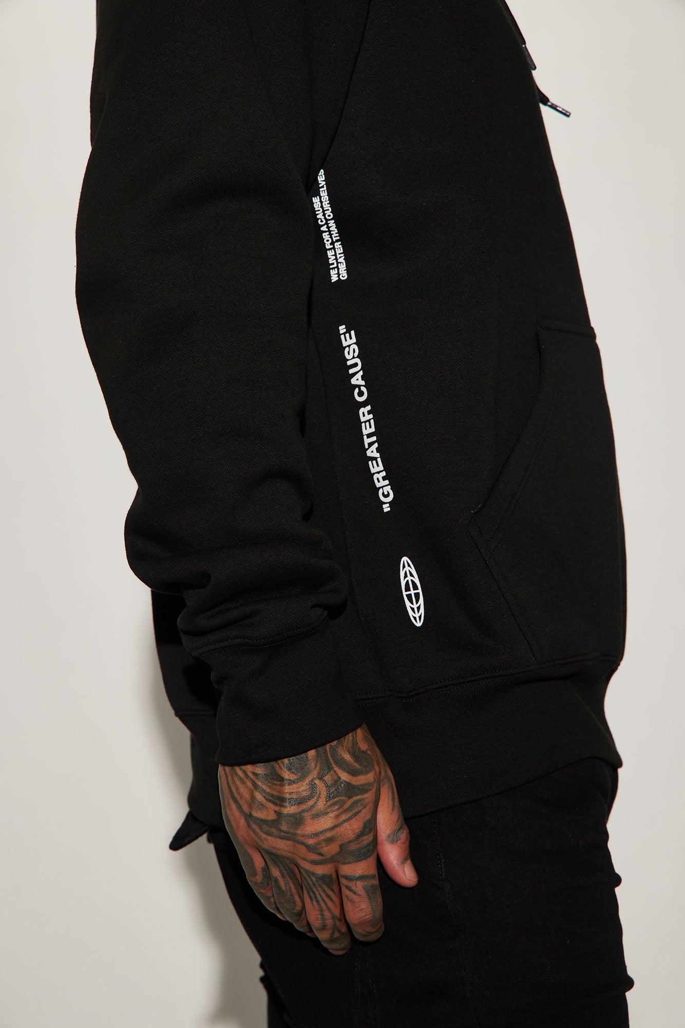 Greater Cause Hoodie - Black - Image 4