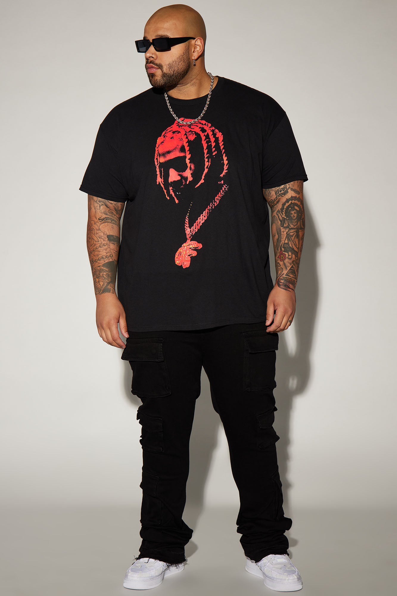 OTF Chain Butterfly Short Sleeve Tee - Black - Image 5
