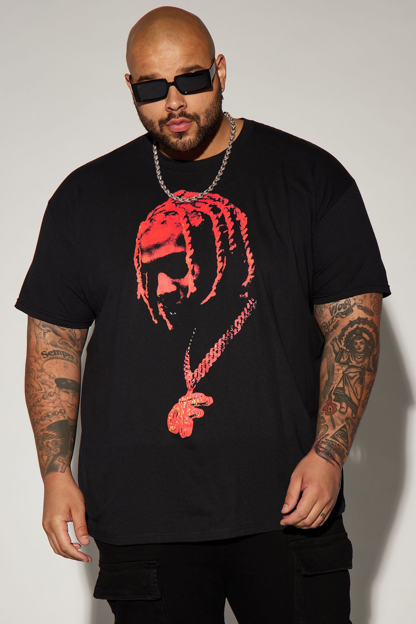 OTF Chain Butterfly Short Sleeve Tee - Black - Image 4