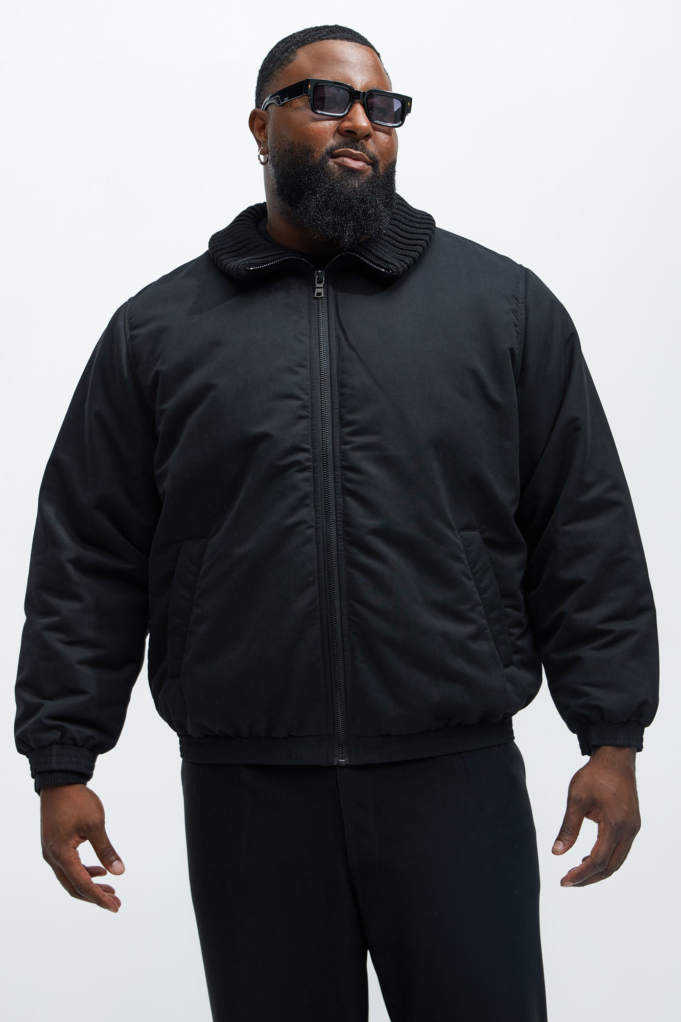 Back To U Bomber Jacket - Black - Image 5