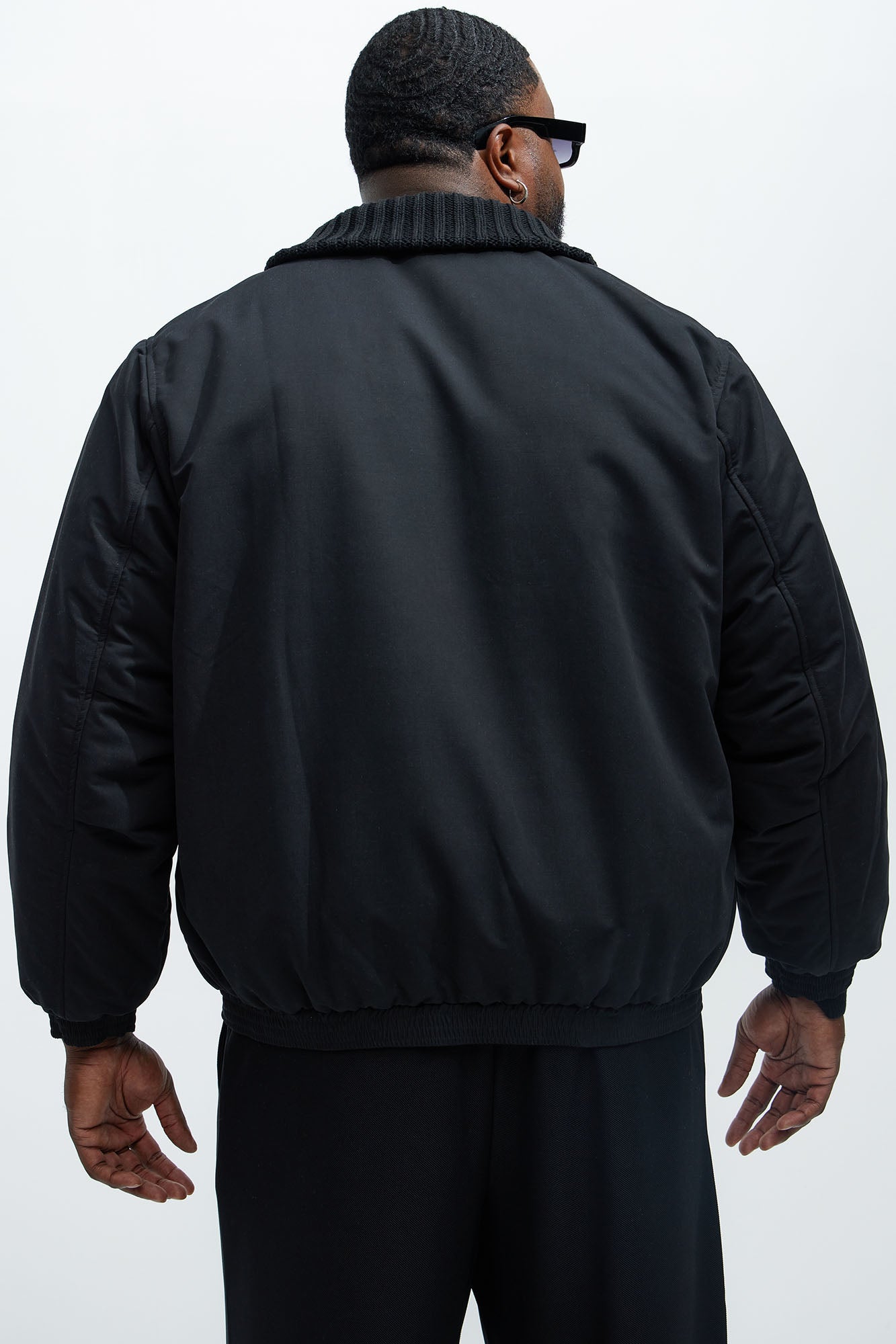 Back To U Bomber Jacket - Black - Image 8