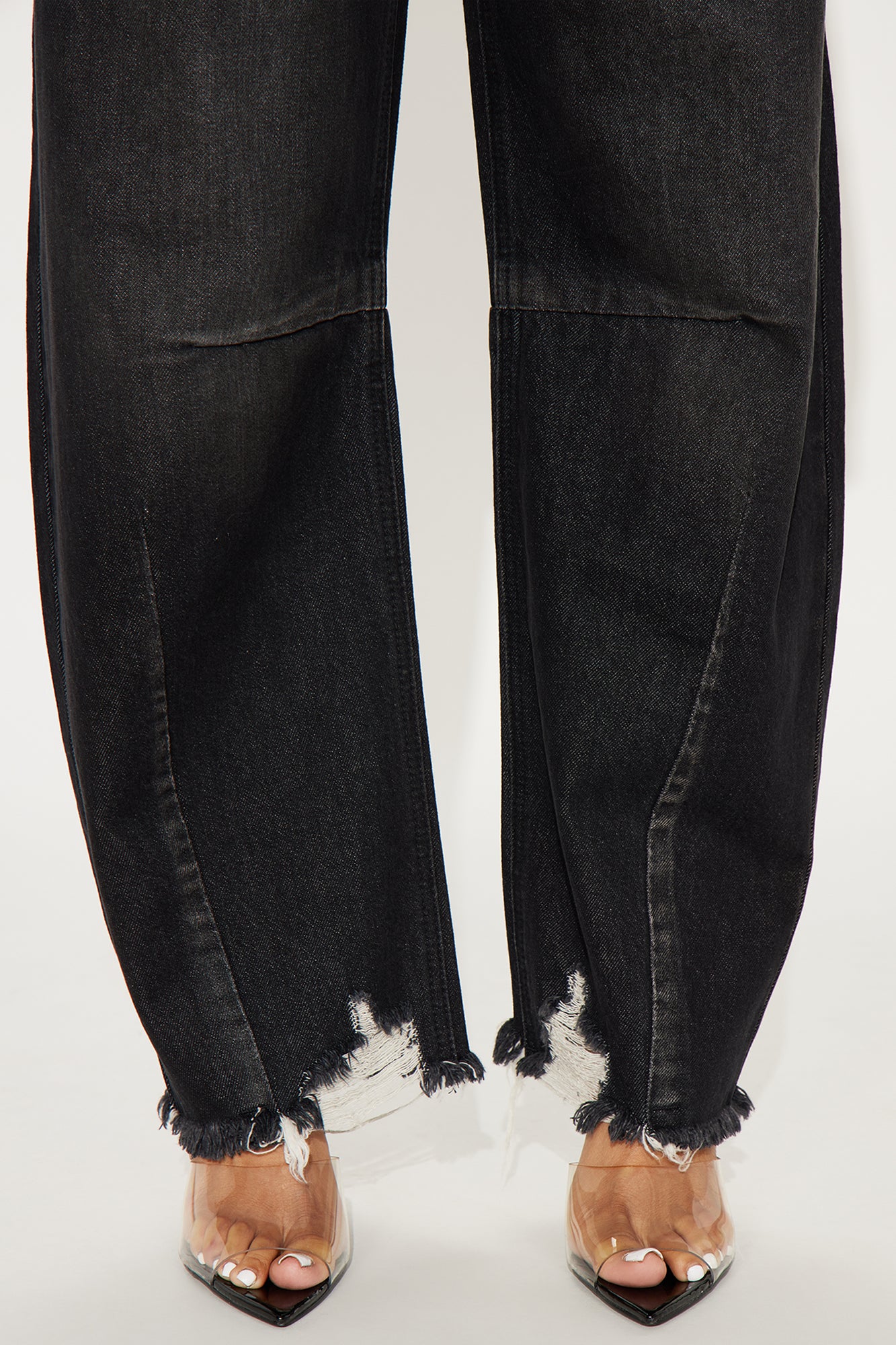 Charlene Non Stretch Taper Leg Jeans - Black Wash - Image 3