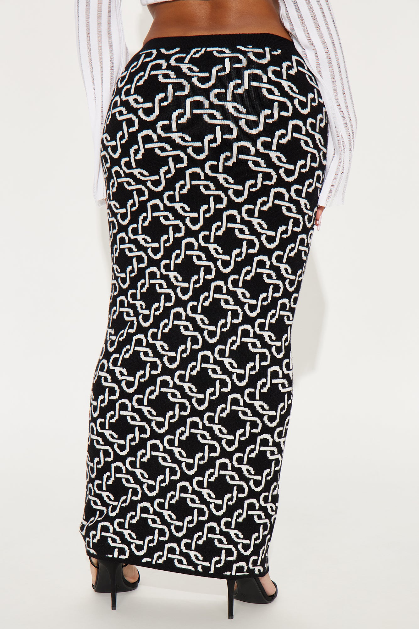 Josie Sweater Knit Maxi Skirt - Black/combo - Image 3