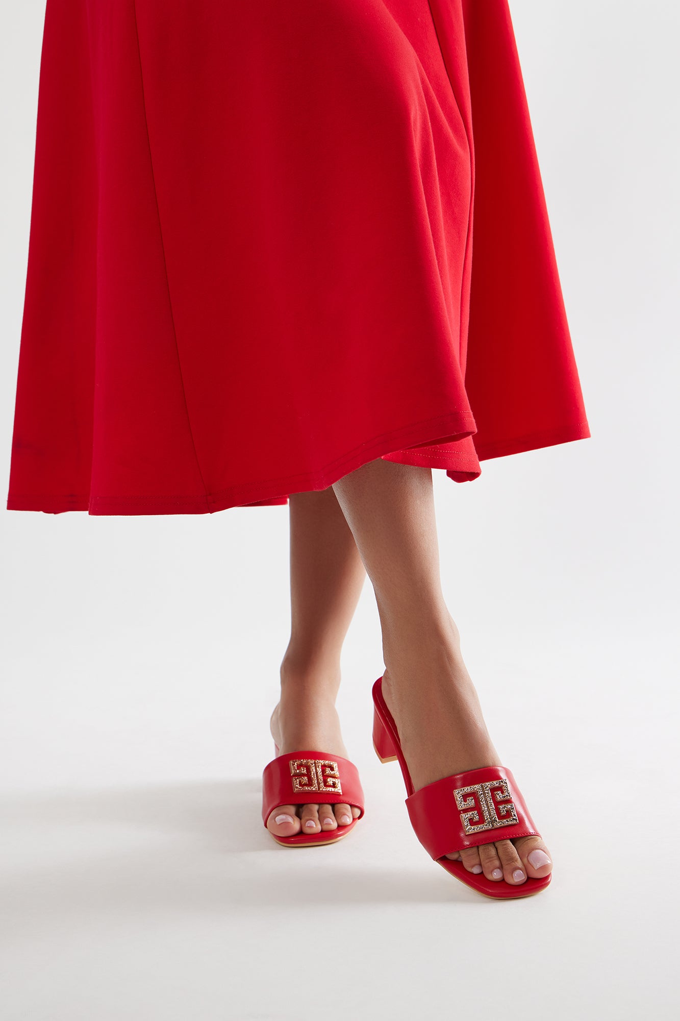 To Top It Off Heeled Sandals - Red - Image 4
