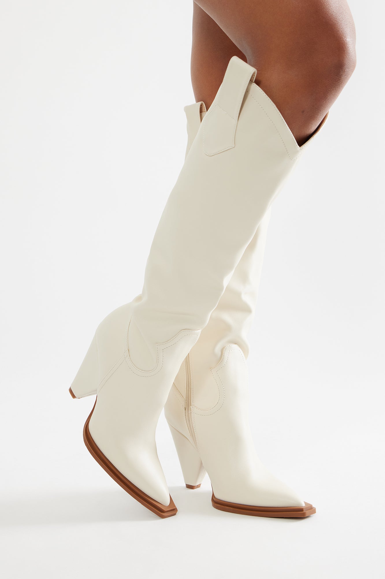 Augustine Cowboy Boots - Off White - Image 4
