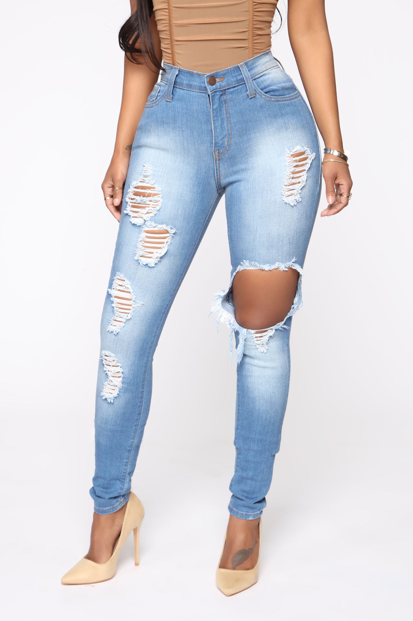 Glistening Jeans - Medium Wash - Image 9