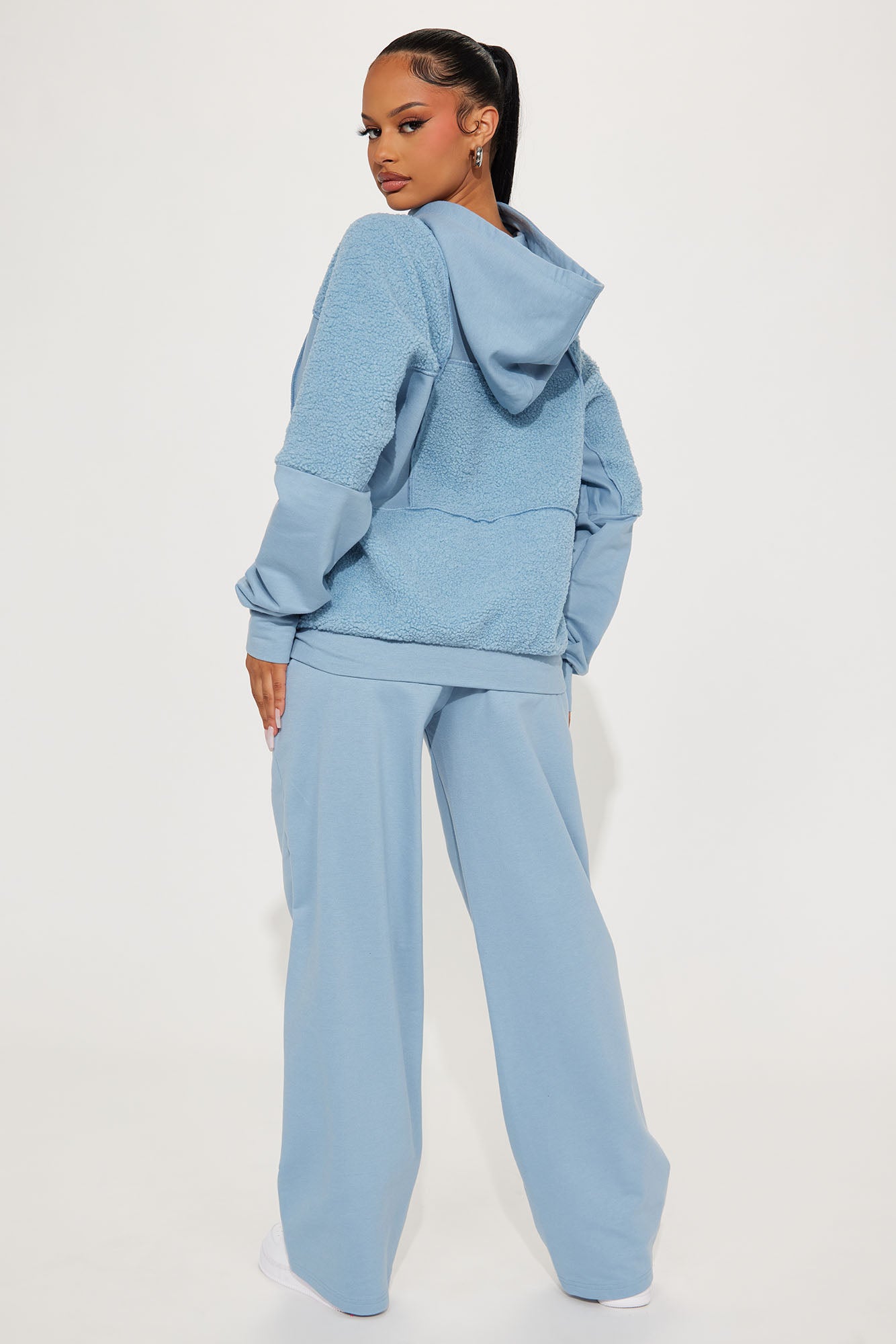 My Routine Sherpa Pant Set - Light Blue - Image 3