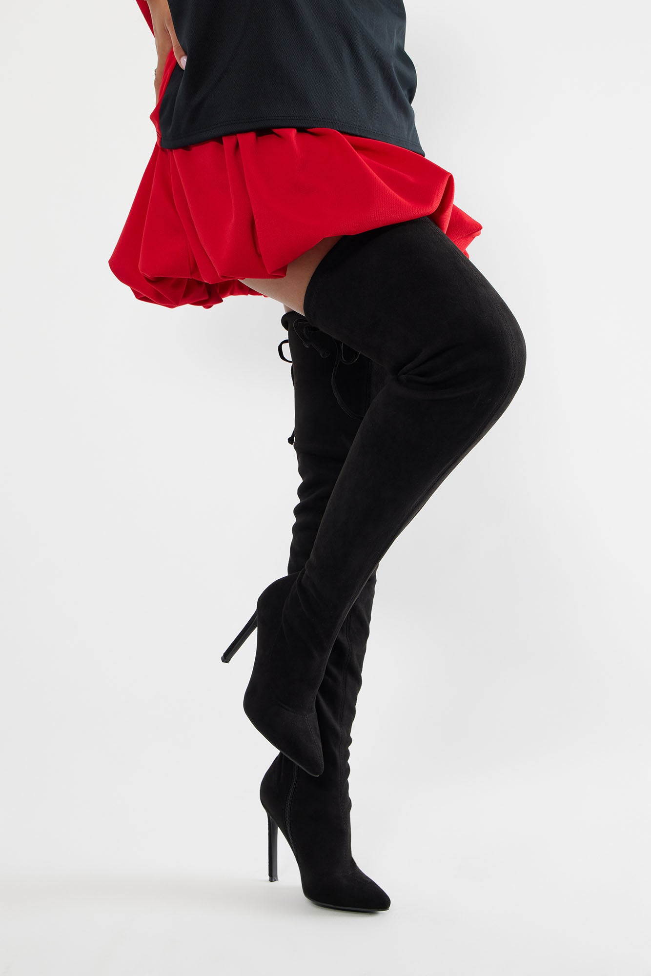 Vicky Over The Knee Boot - Black - Image 9