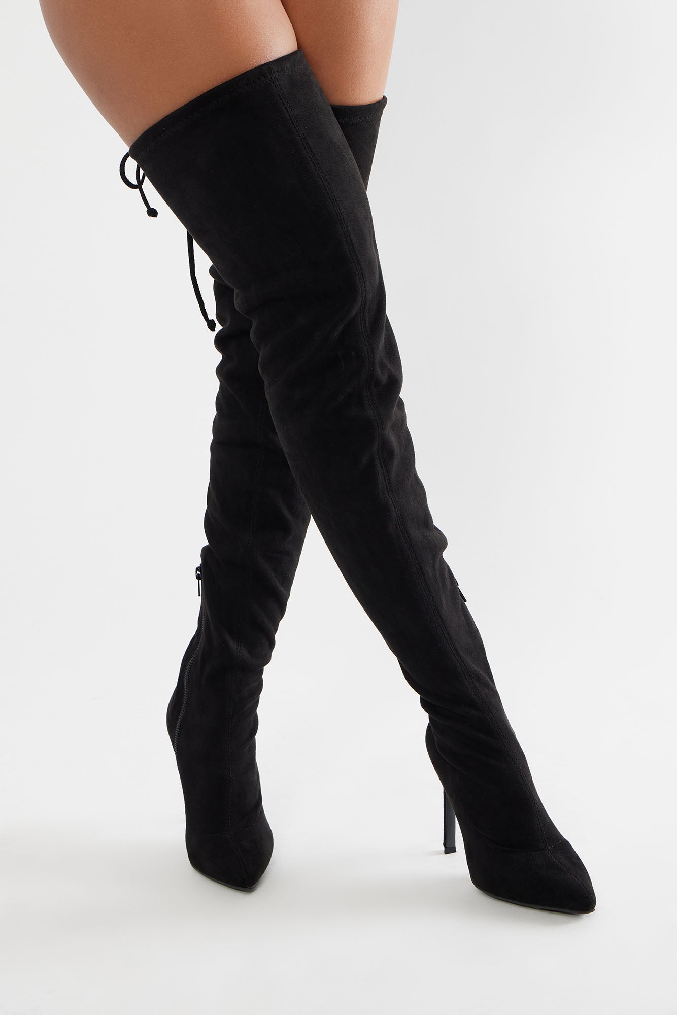 Vicky Over The Knee Boot - Black - Image 10
