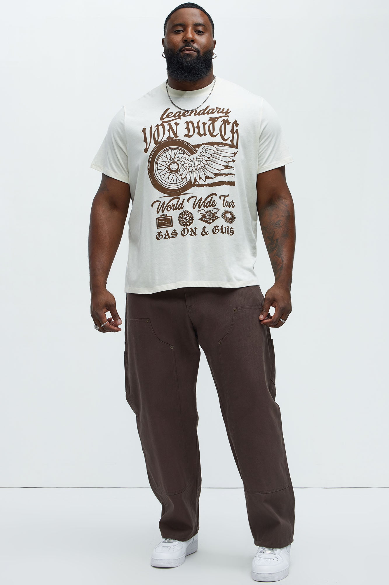 Von Dutch Legendary Short Sleeve Tee - Cream - Image 4