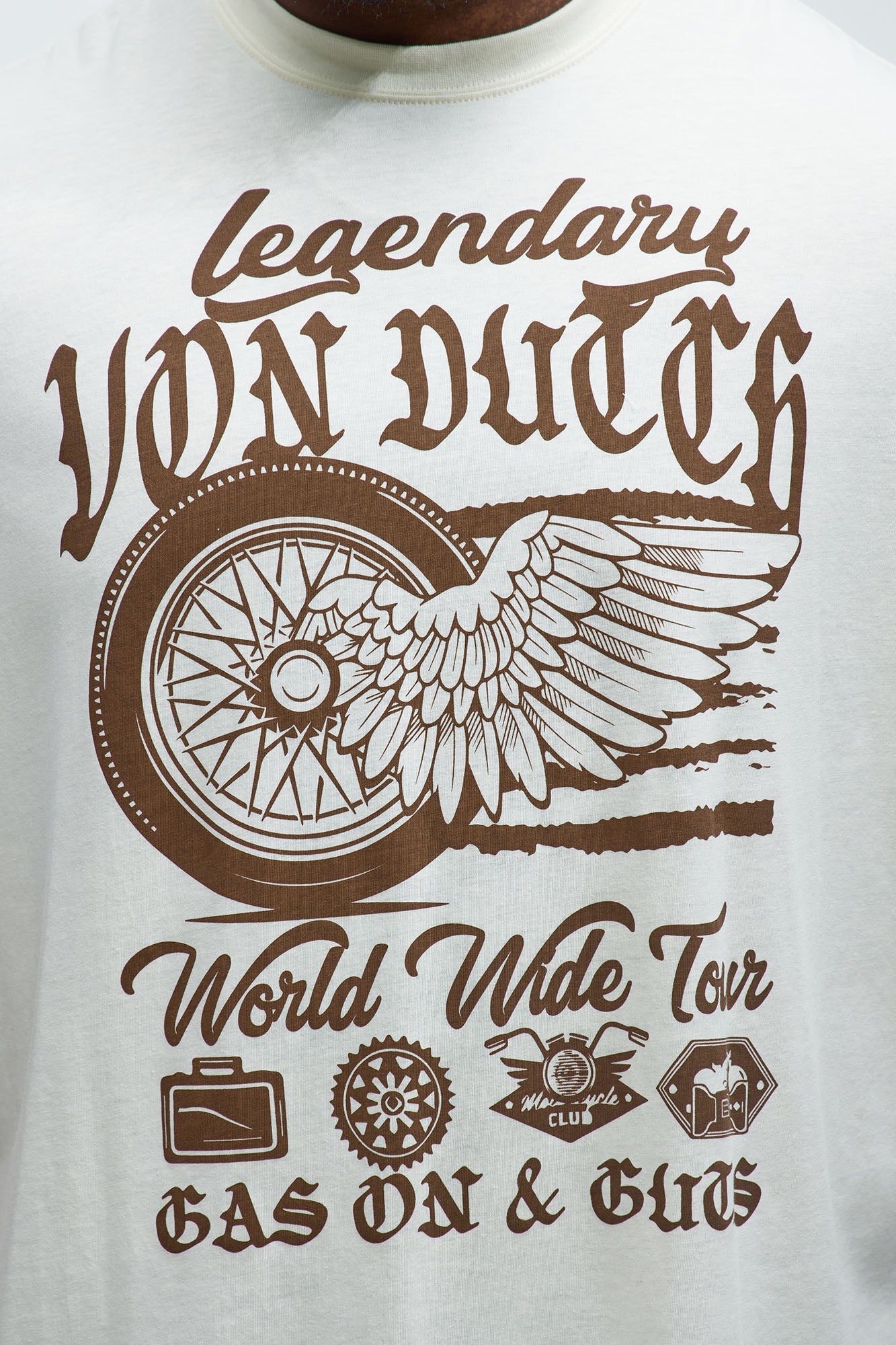 Von Dutch Legendary Short Sleeve Tee - Cream - Image 6