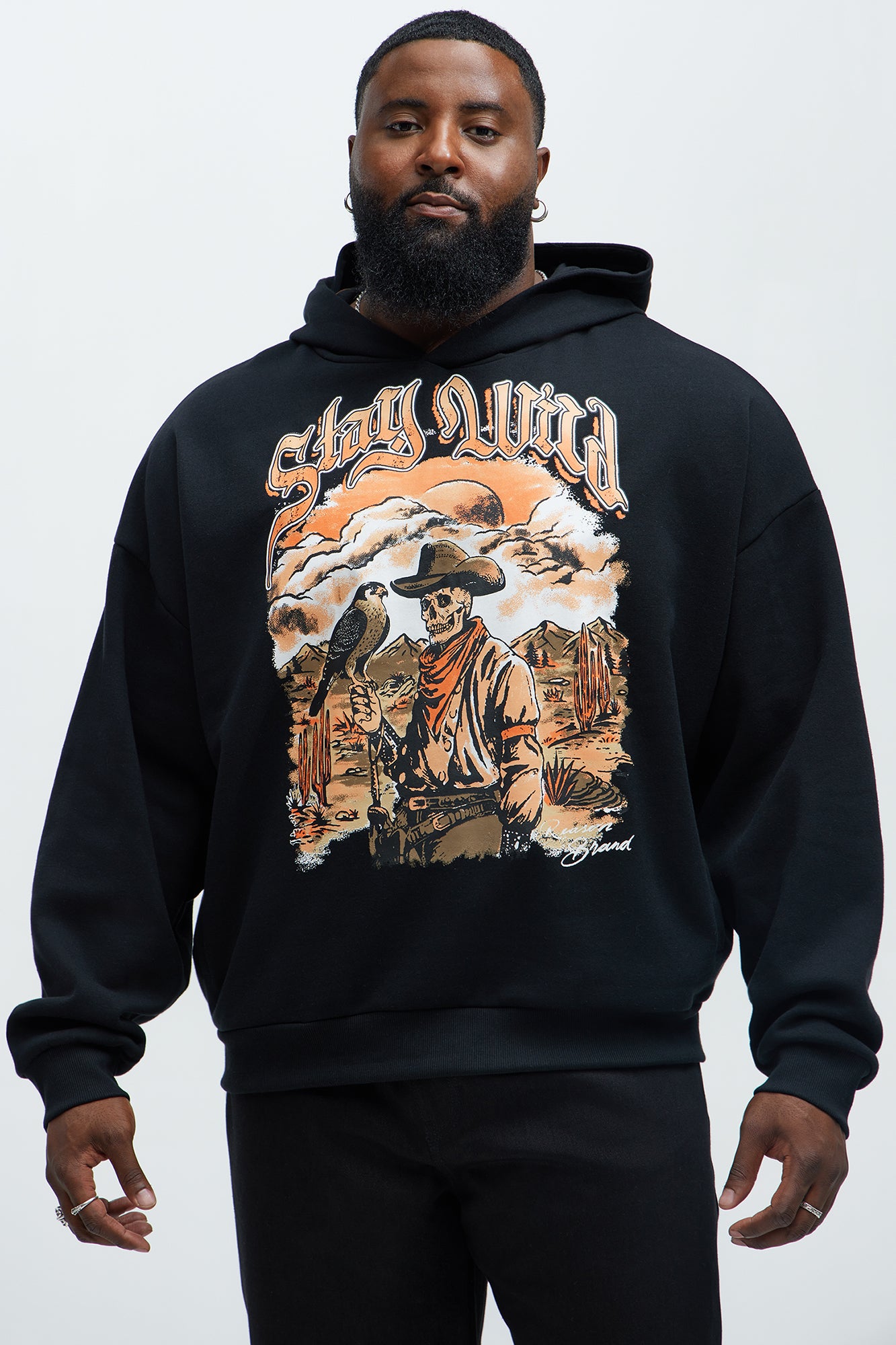 Stay Wild Hoodie - Black - Image 5