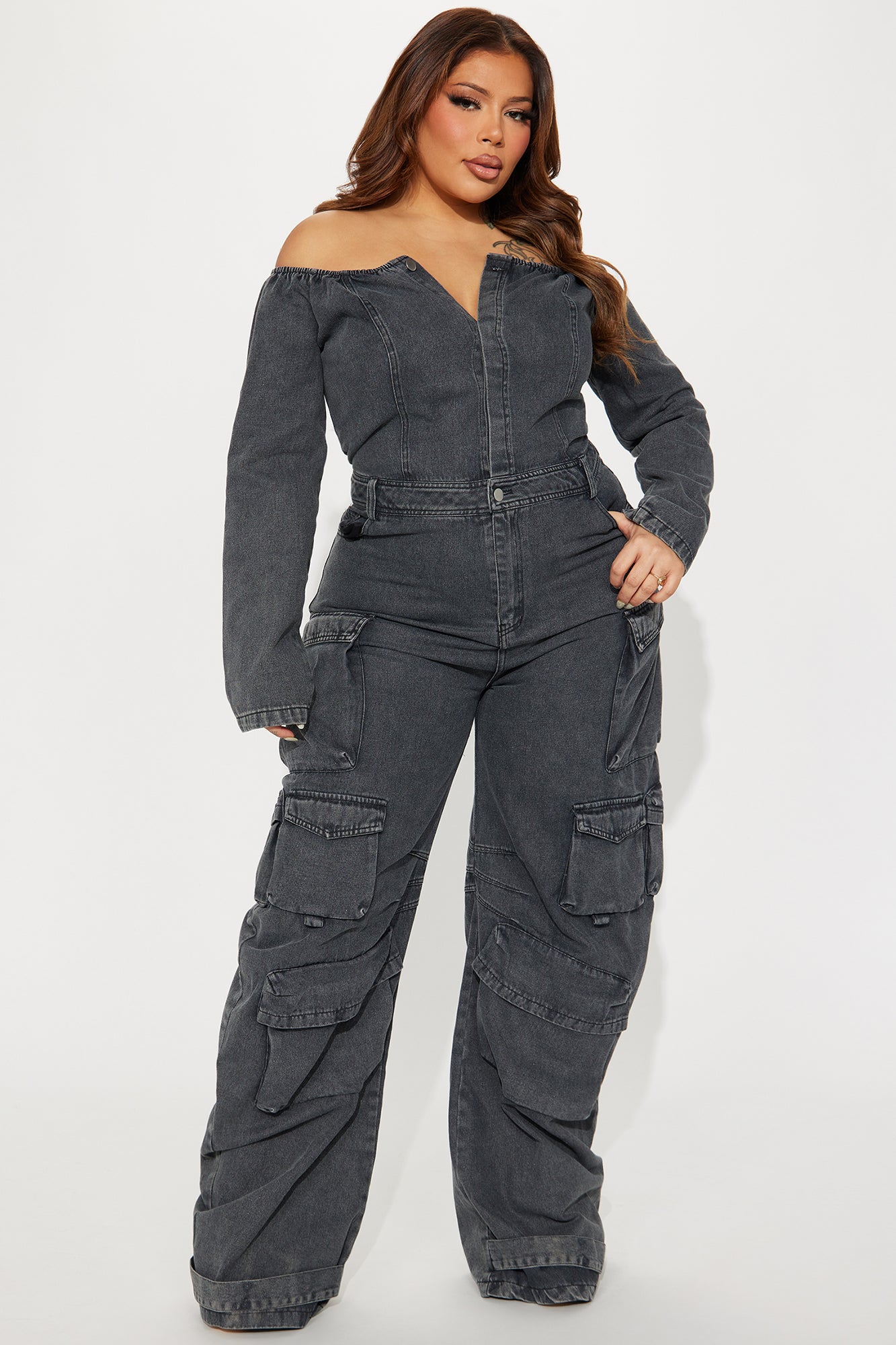 Feels Like This Denim Jumpsuit  - Black Wash - Image 5