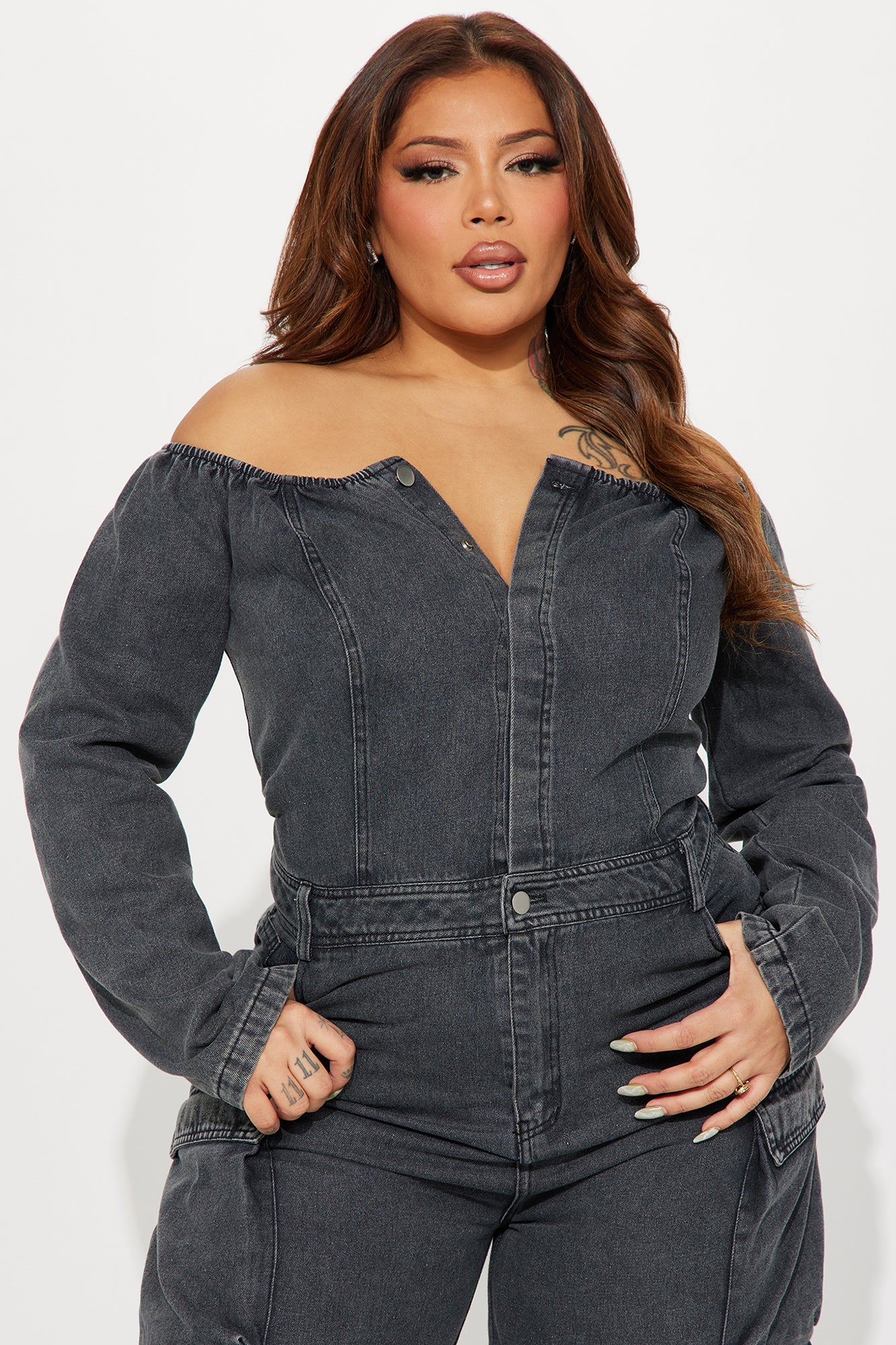 Feels Like This Denim Jumpsuit  - Black Wash - Image 6