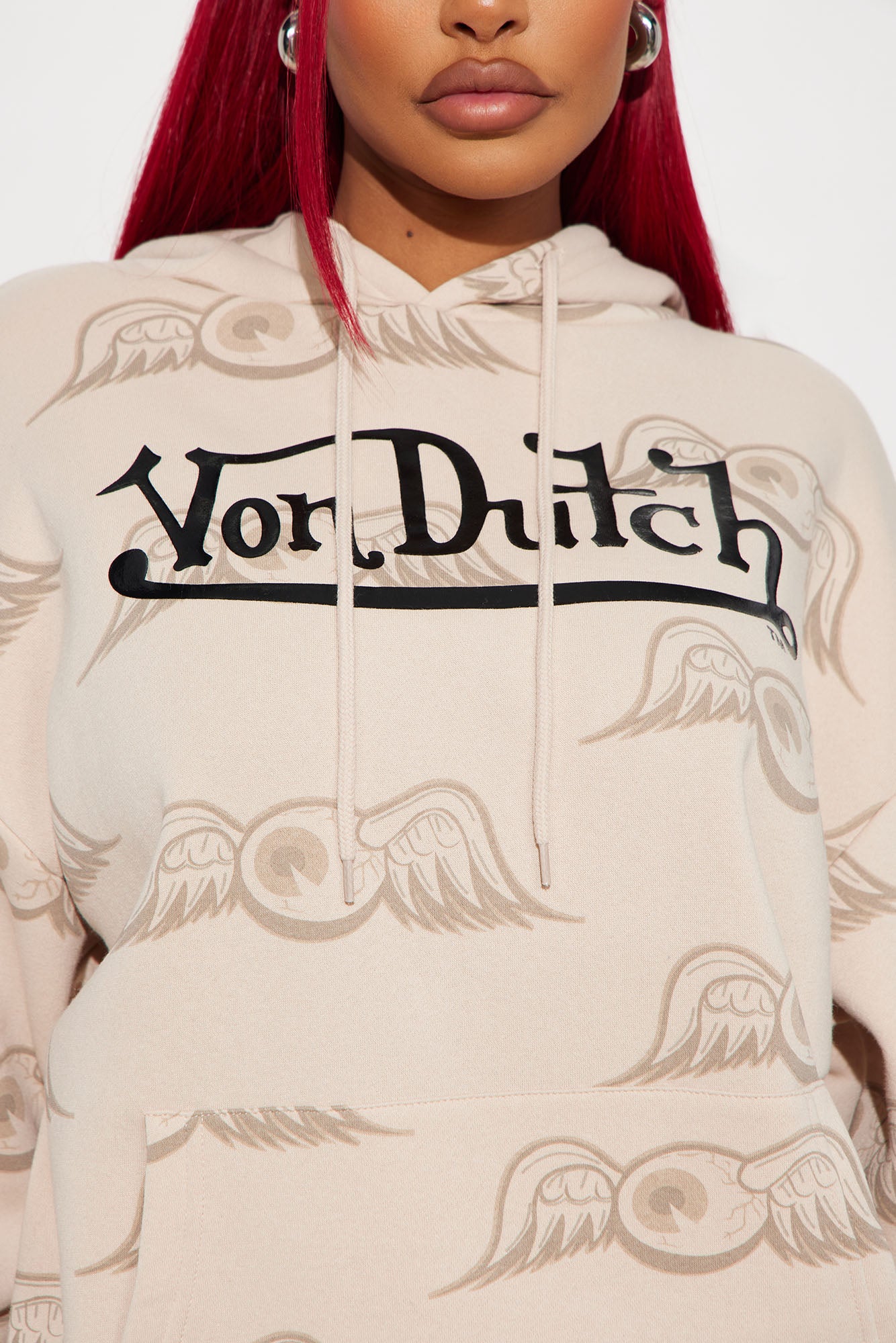 Von Dutch Fly High Hoodie - Sand - Image 5