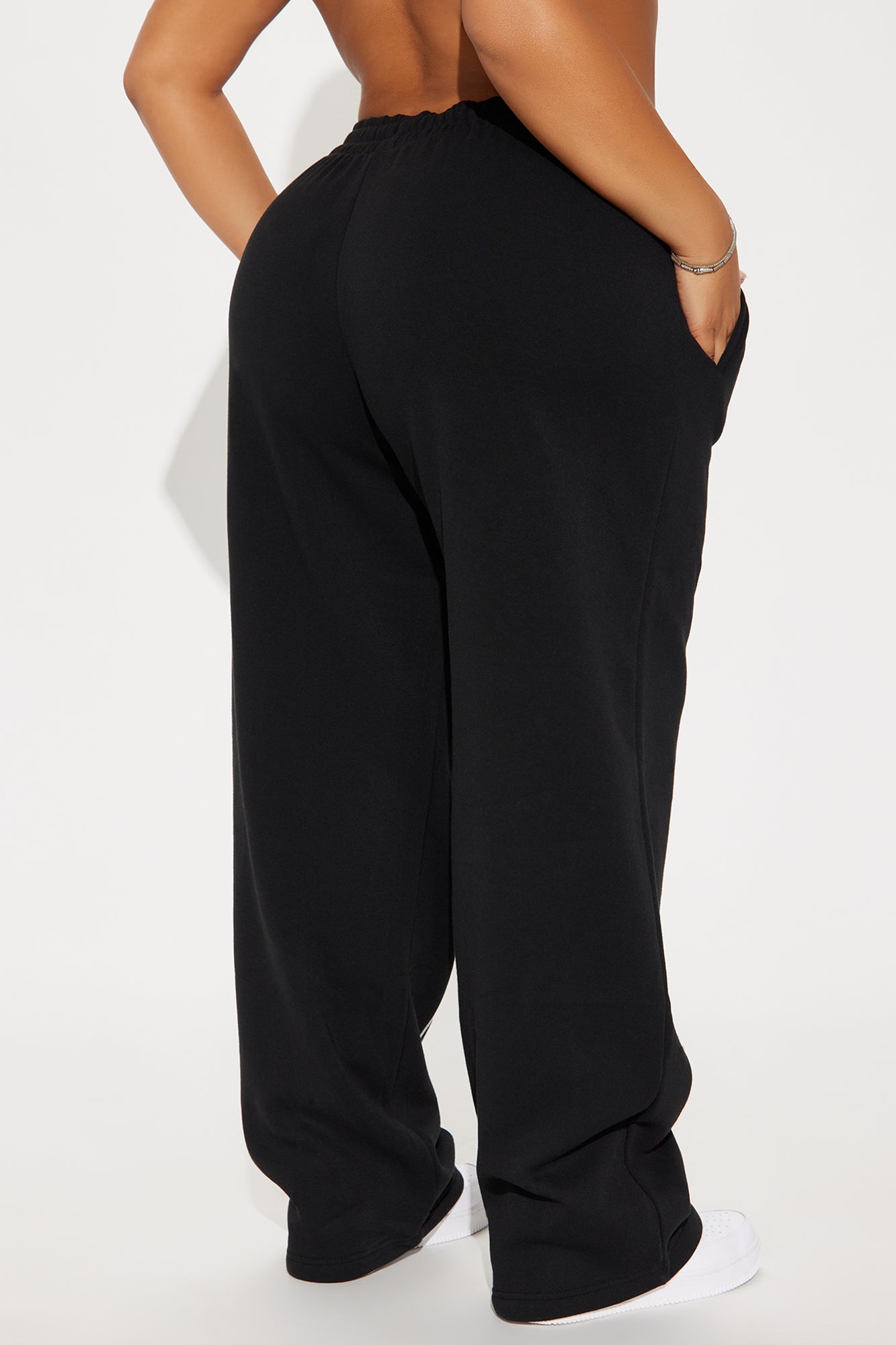 Von Dutch Washed Wide Leg Pant - Black/White - Image 8