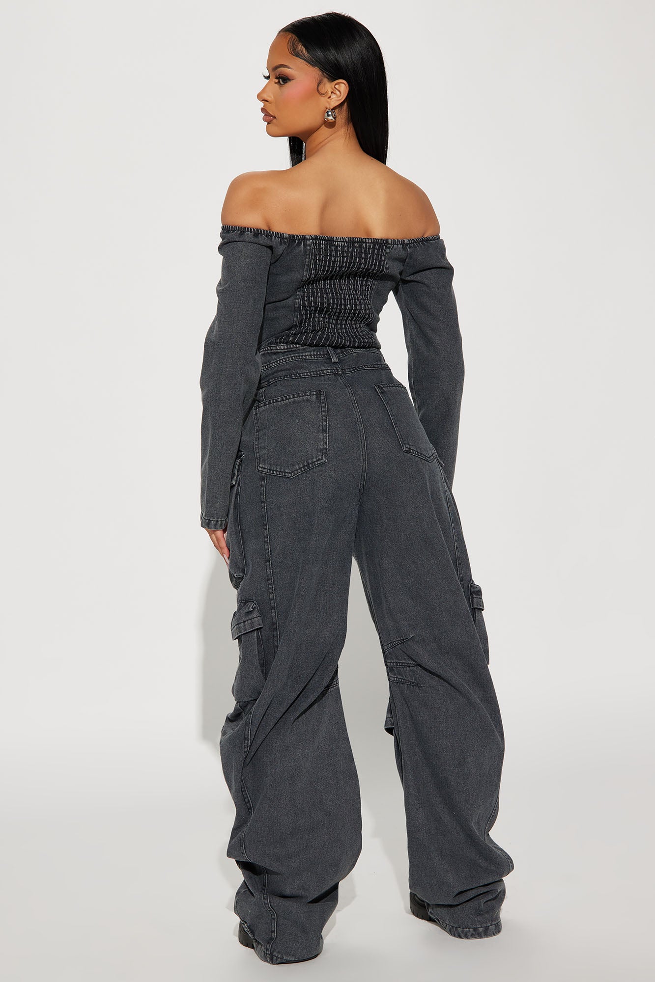 Feels Like This Denim Jumpsuit  - Black Wash - Image 3