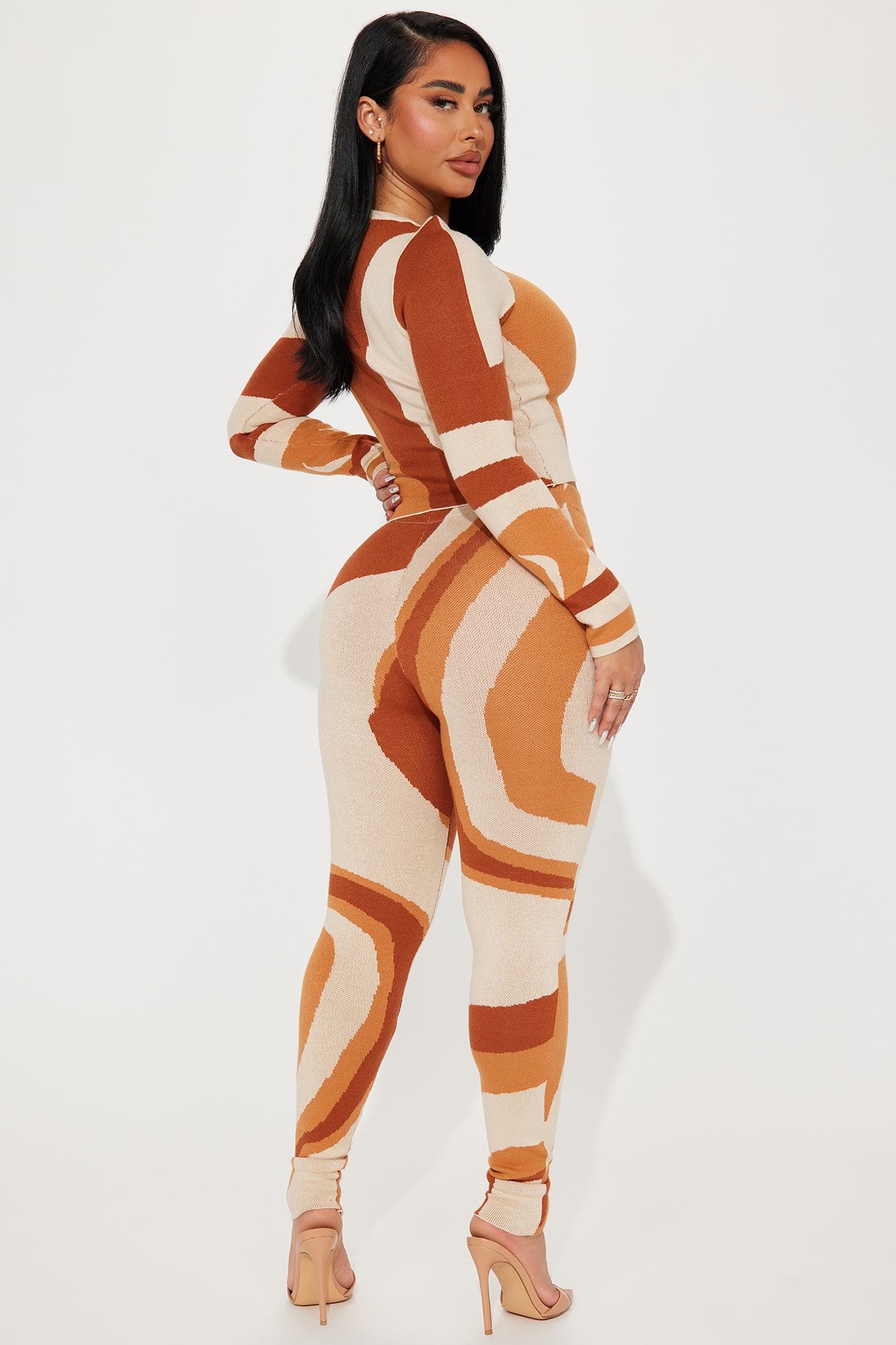 Yazmine Sweater Legging Set - Rust/combo - Image 3