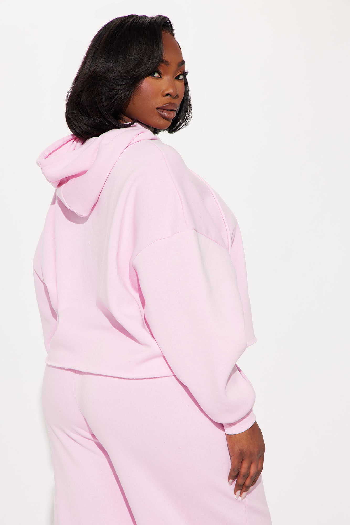 Von Dutch Rhinestone Cropped Hoodie - Pink - Image 8