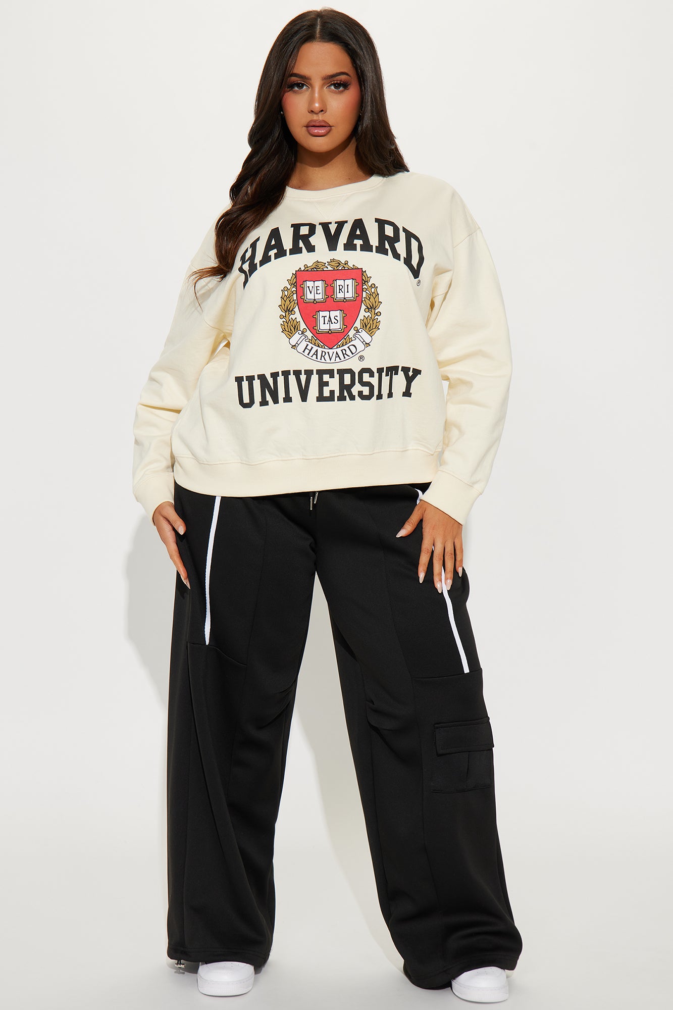 Harvard Crew Neck Sweatshirt - Off White - Image 6