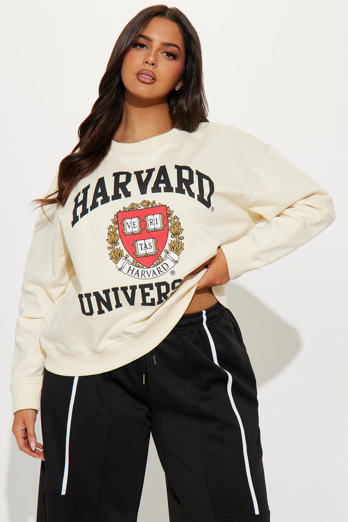 Harvard Crew Neck Sweatshirt - Off White - Image 5