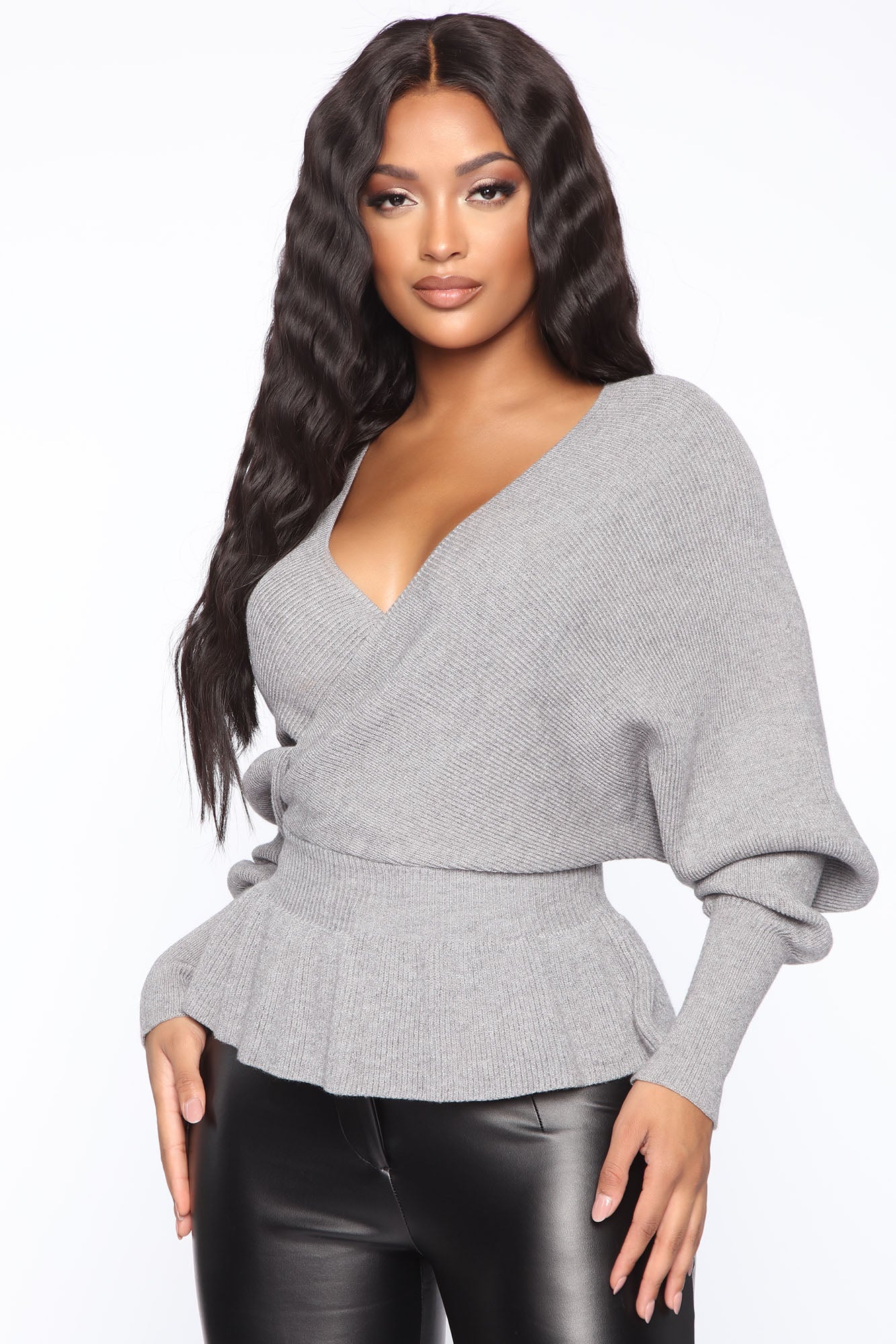 Can't Get Enough Of You Sweater - Grey - Image 3
