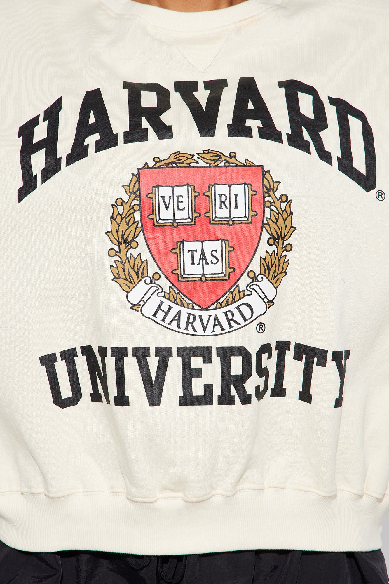 Harvard Crew Neck Sweatshirt - Off White - Image 4