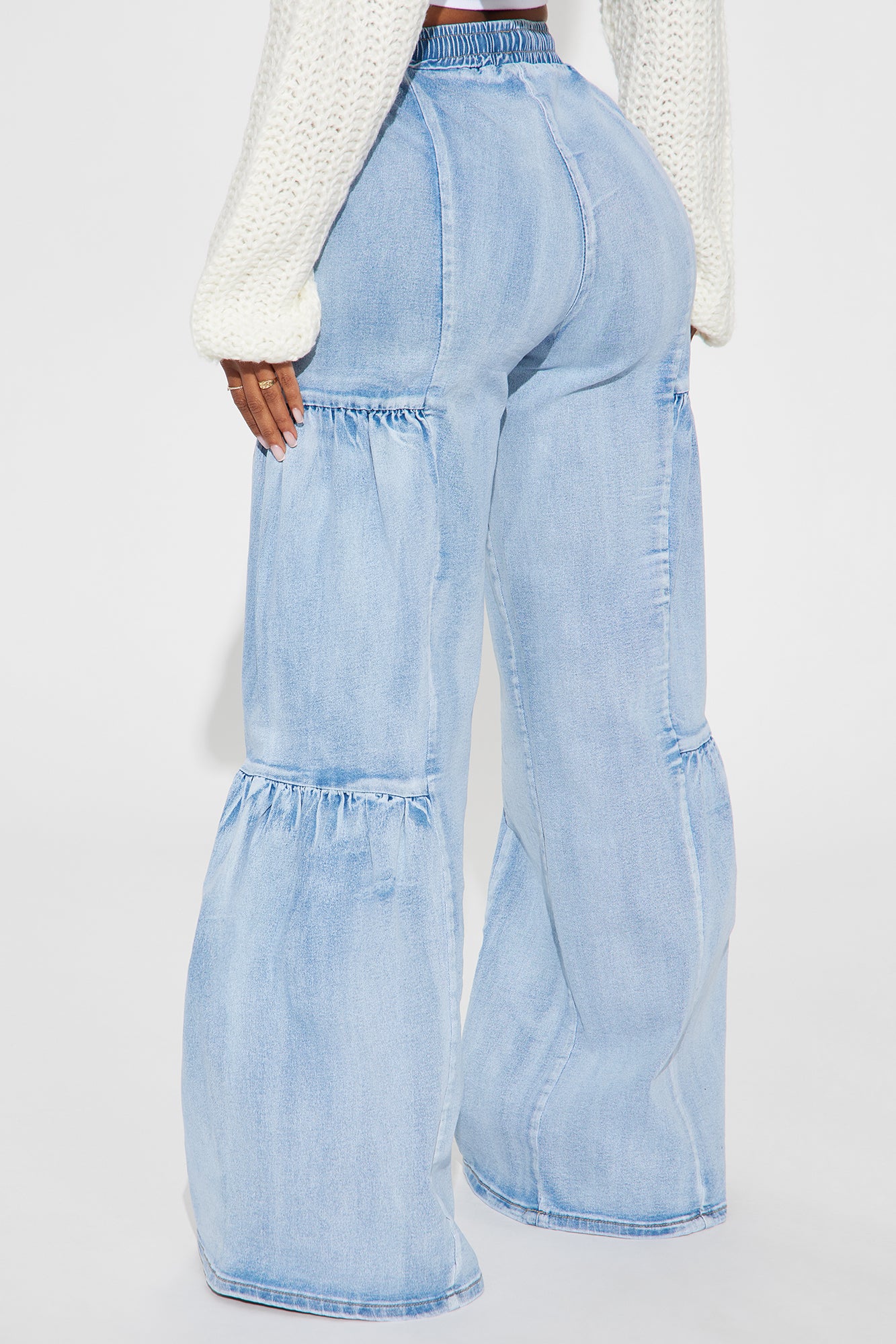 Goin With The Flow Easy Fit Jeans - Light Wash - Image 3