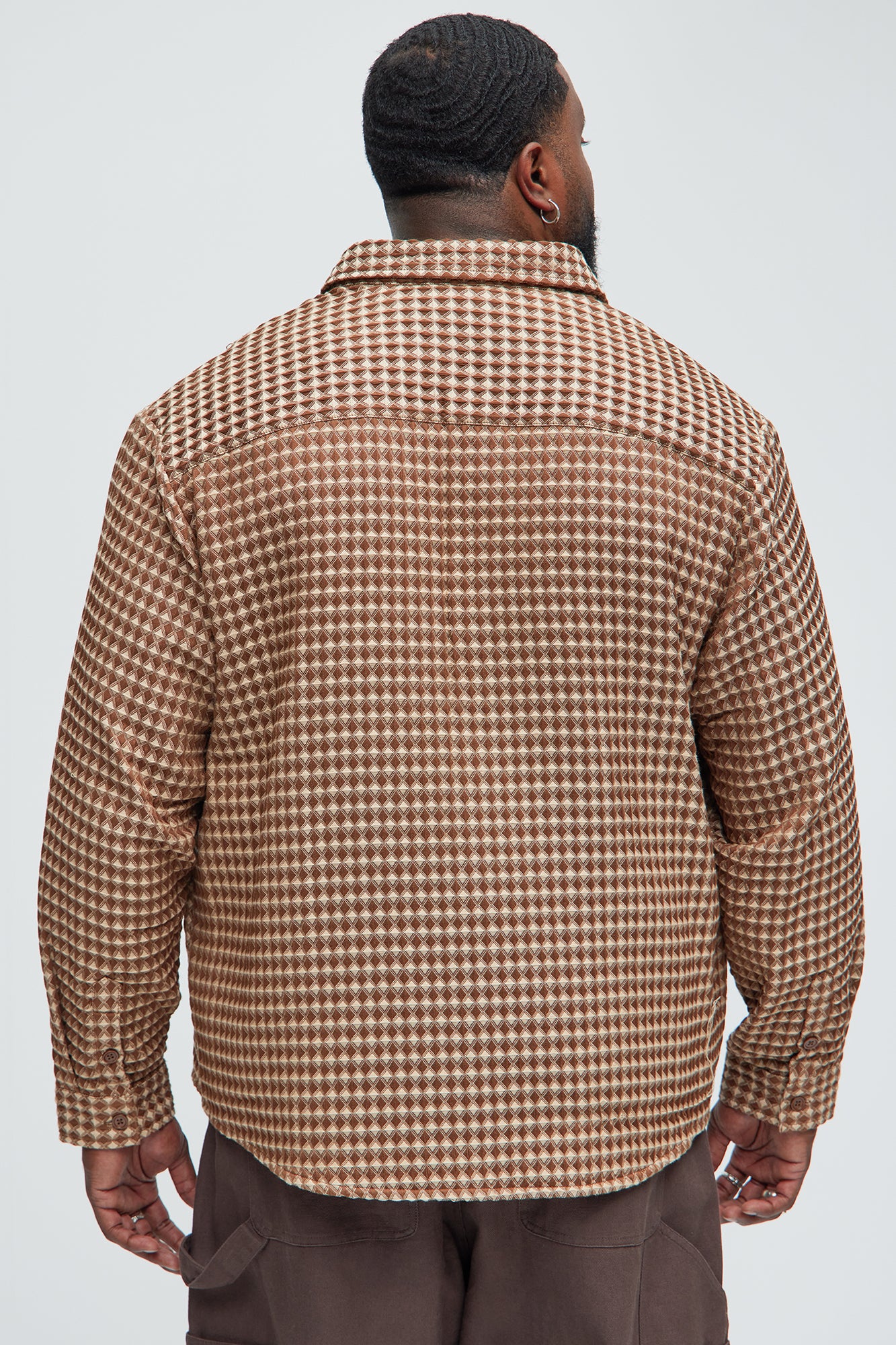 Runnin 'Round Button Up Shirt - Brown/combo - Image 9
