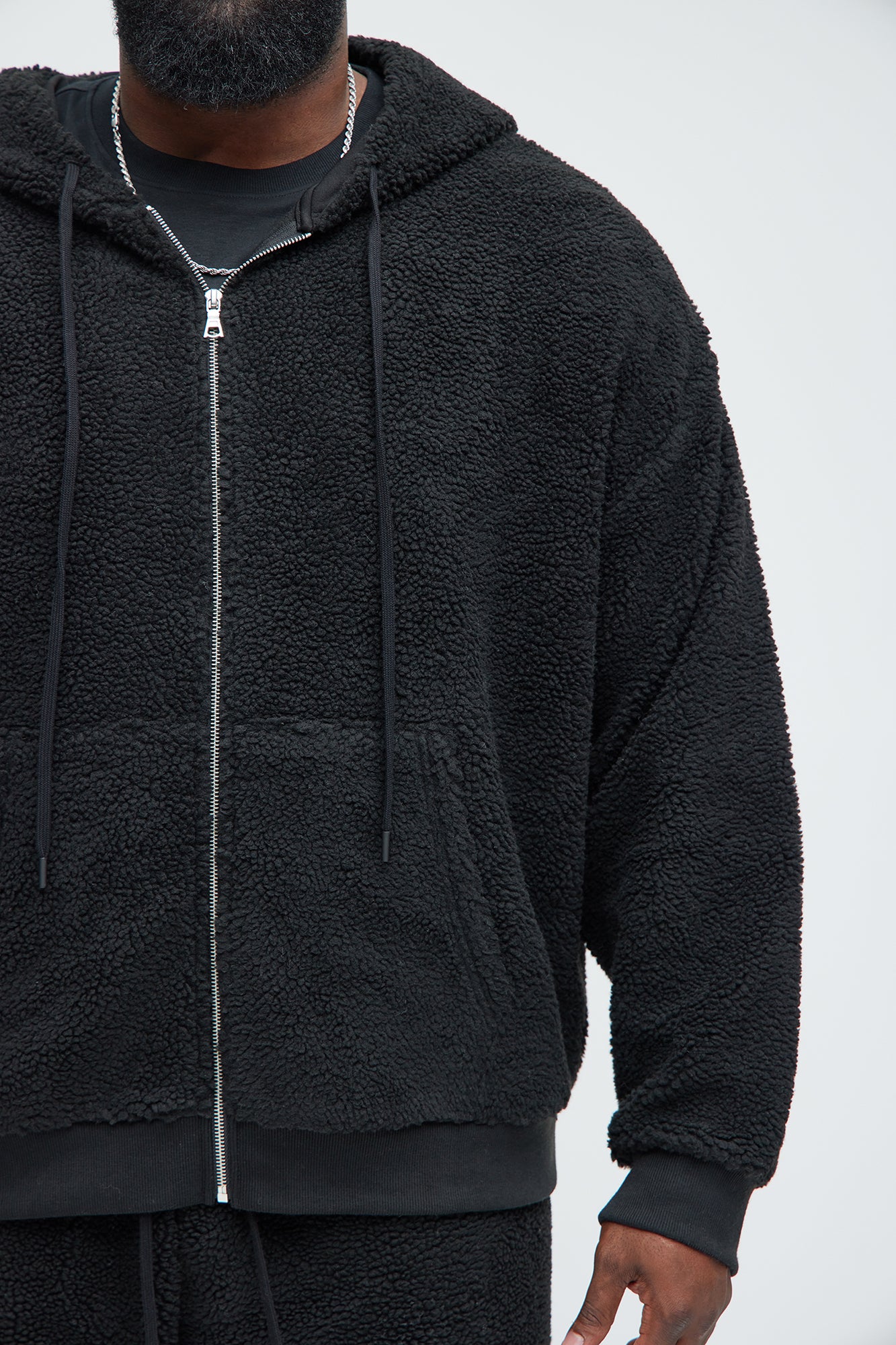 Axel Polar Fleece Zip Up Hoodie - Black - Image 9