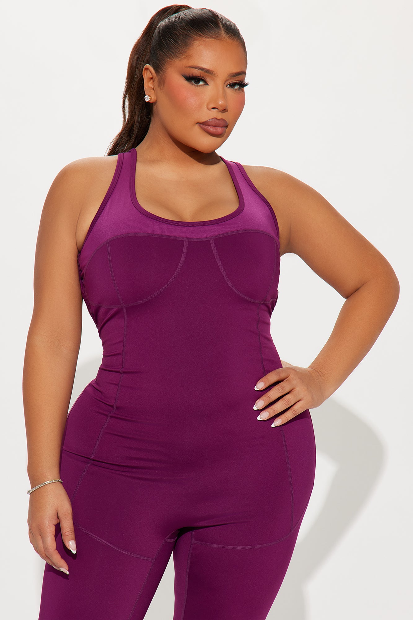 Repeat The Cycle Elevate Active Jumpsuit - Plum - Image 6