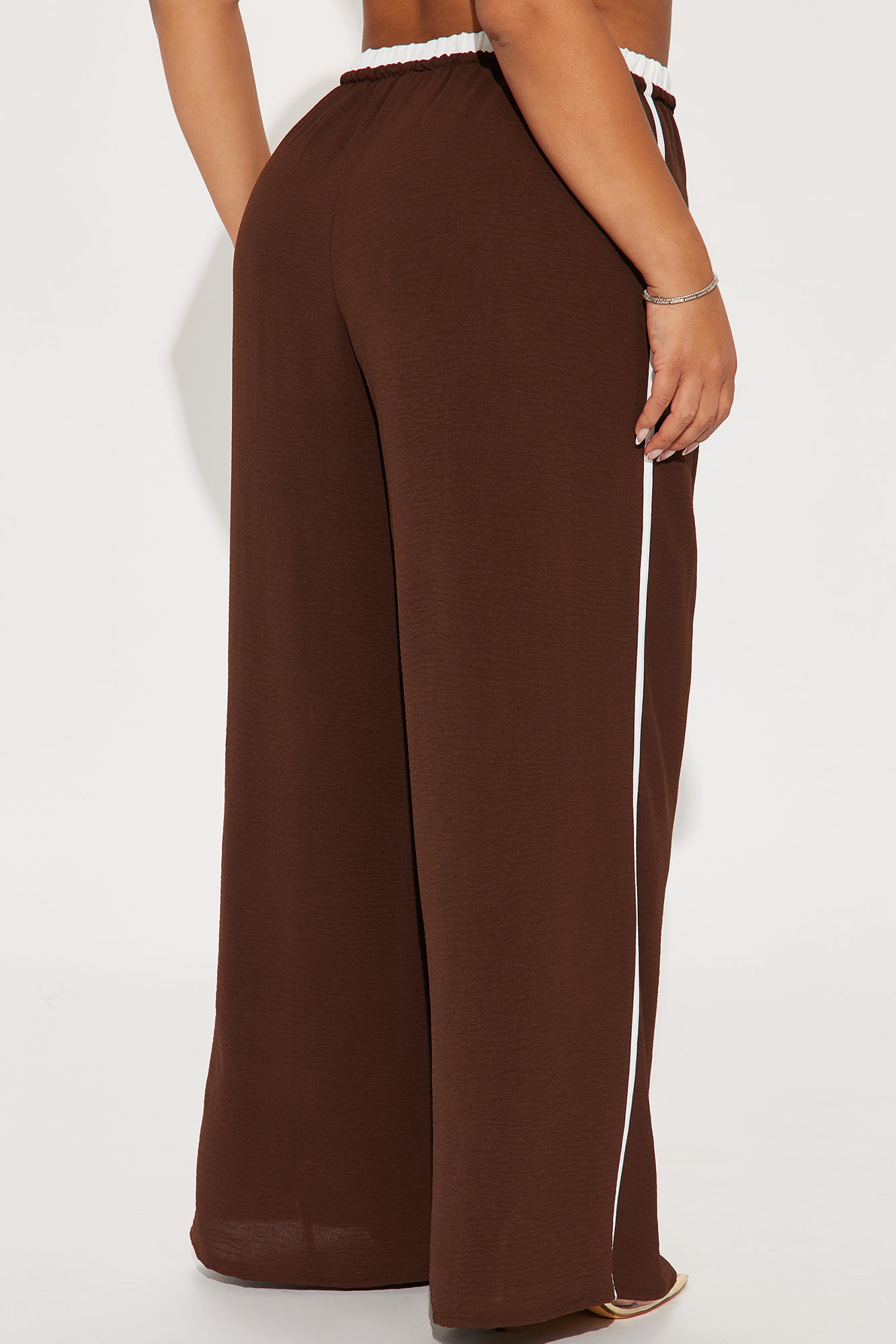 Dana Double Waistband Track Pant - Chocolate - Image 6