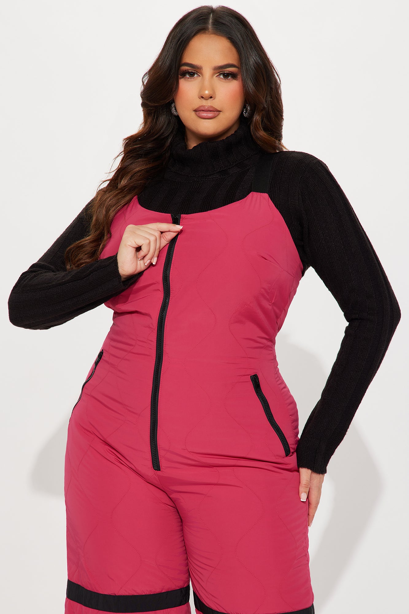 Hit The Slopes Jumpsuit - Fuchsia - Image 5