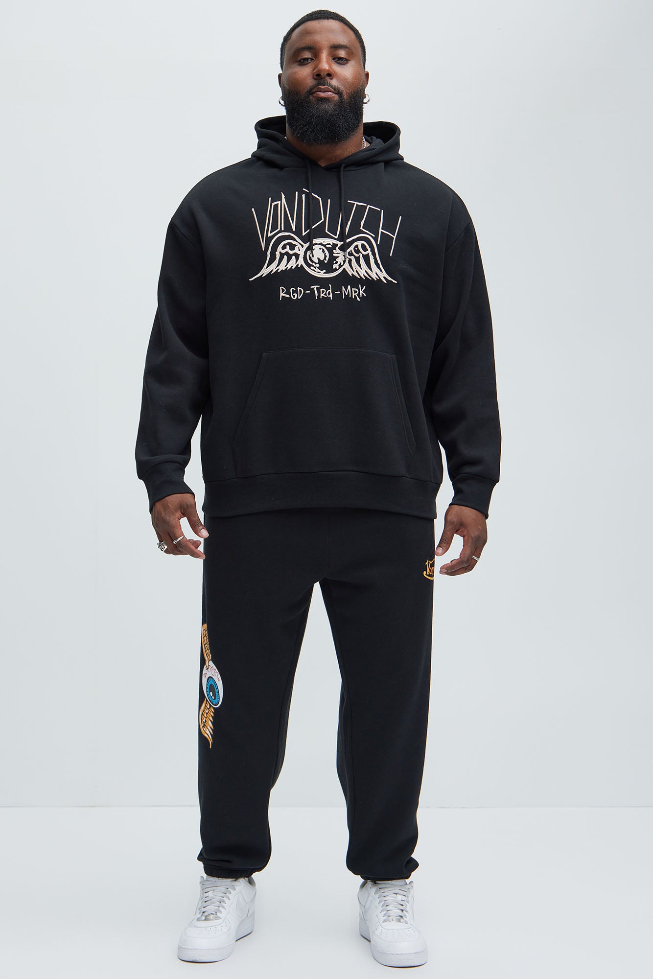 Von Dutch Eye Sketch Hoodie - Black - Image 6