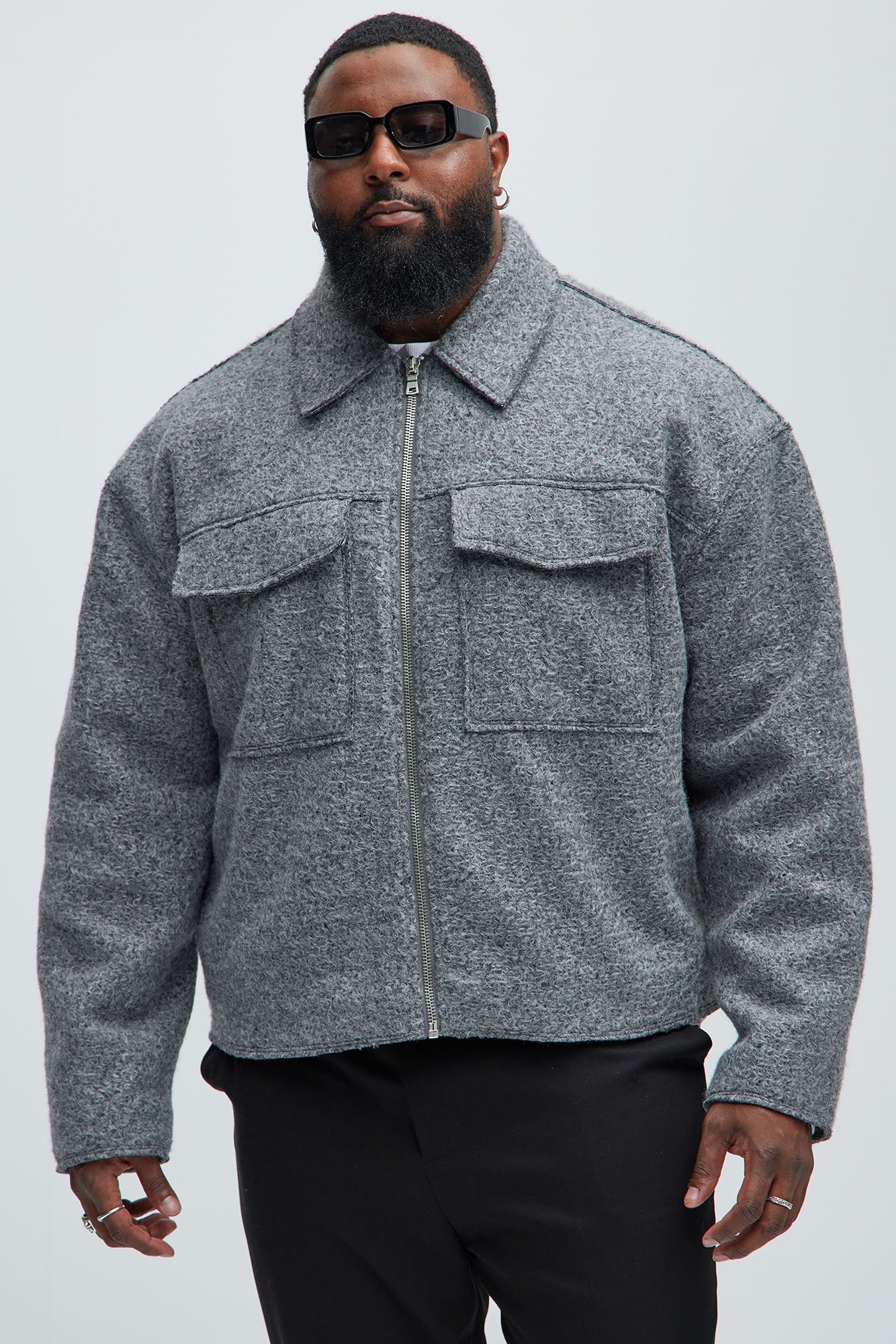 Tip- Top Wool Like Jacket - Grey - Image 5