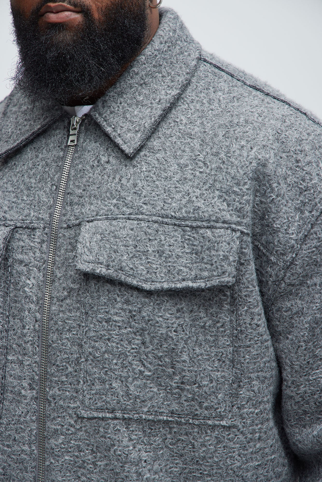 Tip- Top Wool Like Jacket - Grey - Image 8
