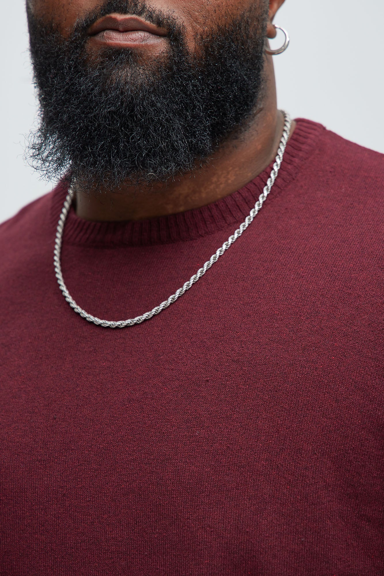 Cozy and Cool Crewneck Sweater - Burgundy - Image 7