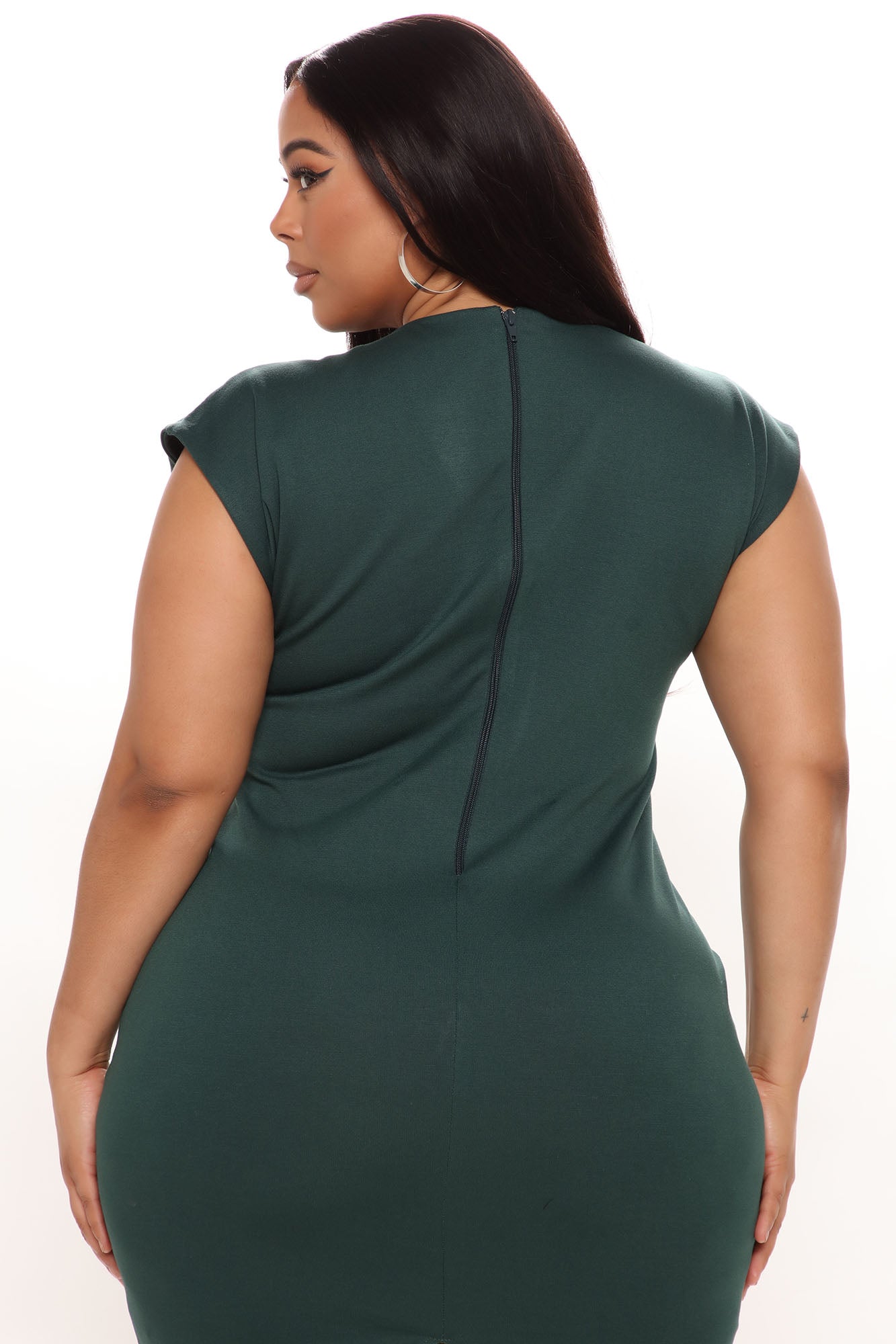 CEO Moves Body Sculpting Midi Dress - Emerald - Image 9
