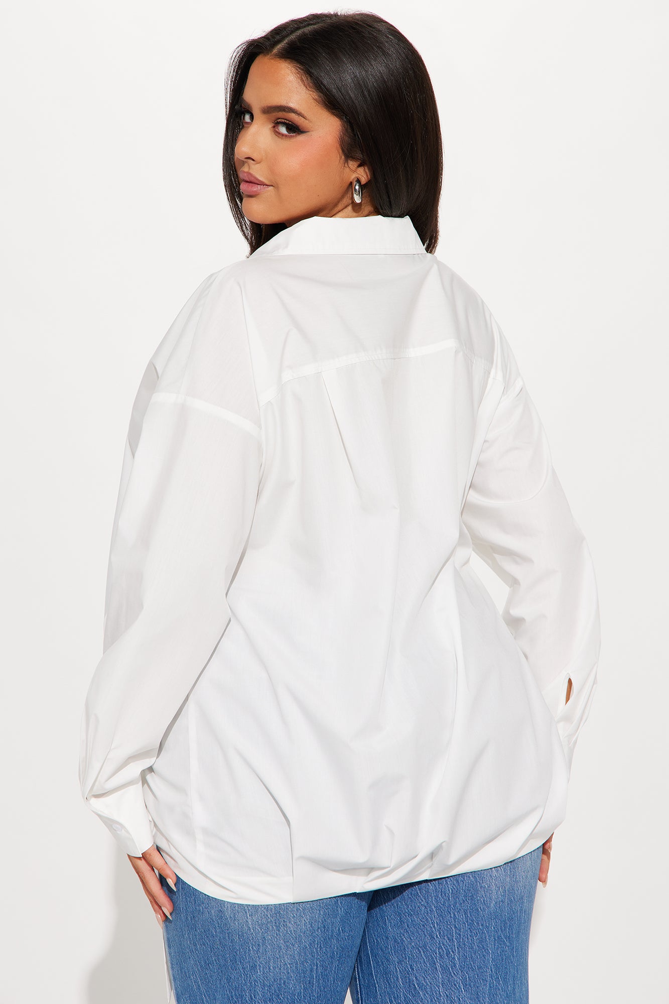 Wrapped In A Bow Poplin Shirt - White - Image 7