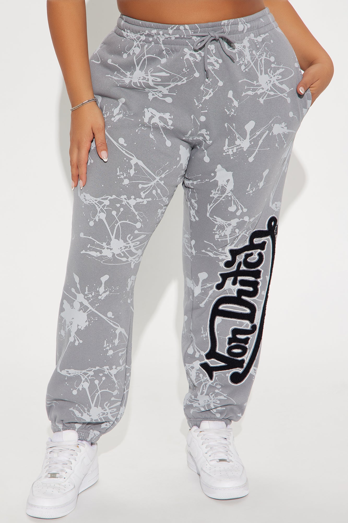 Von Dutch Paint Jogger - Grey/Black - Image 6