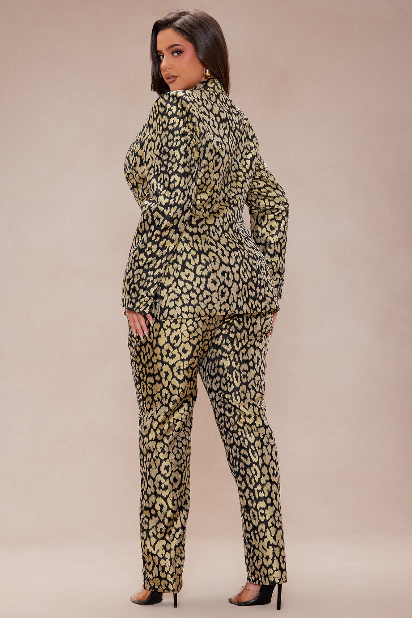 Stepping Out Leopard Suit Set - Chartreuse - Image 9