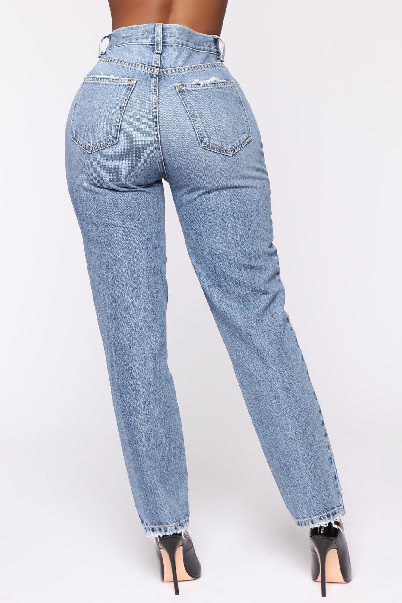 Very Special High Rise Mom Jeans - Medium Wash - Image 6