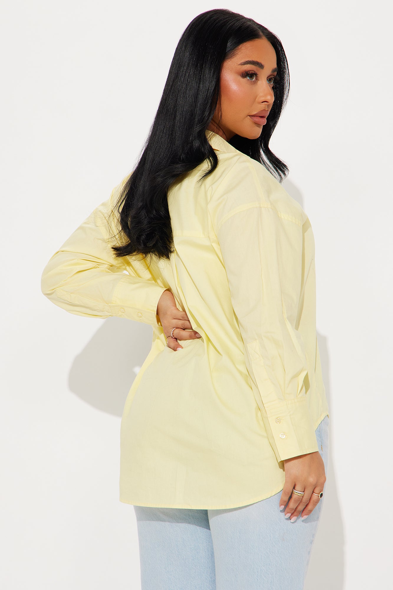 Closet Staple Poplin Shirt - Yellow - Image 3