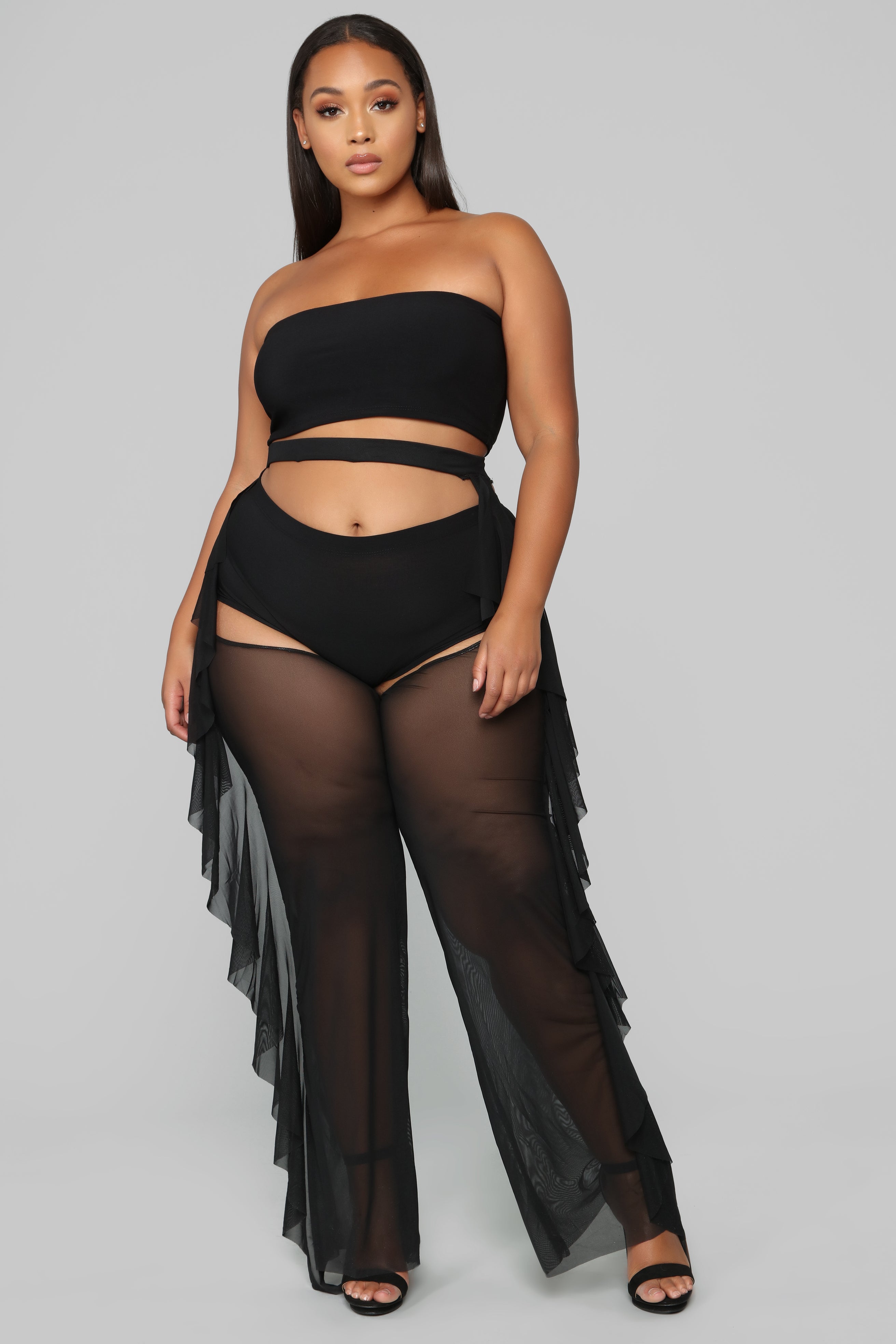 Sunshine See Through Coverup Chaps - Black - Image 8