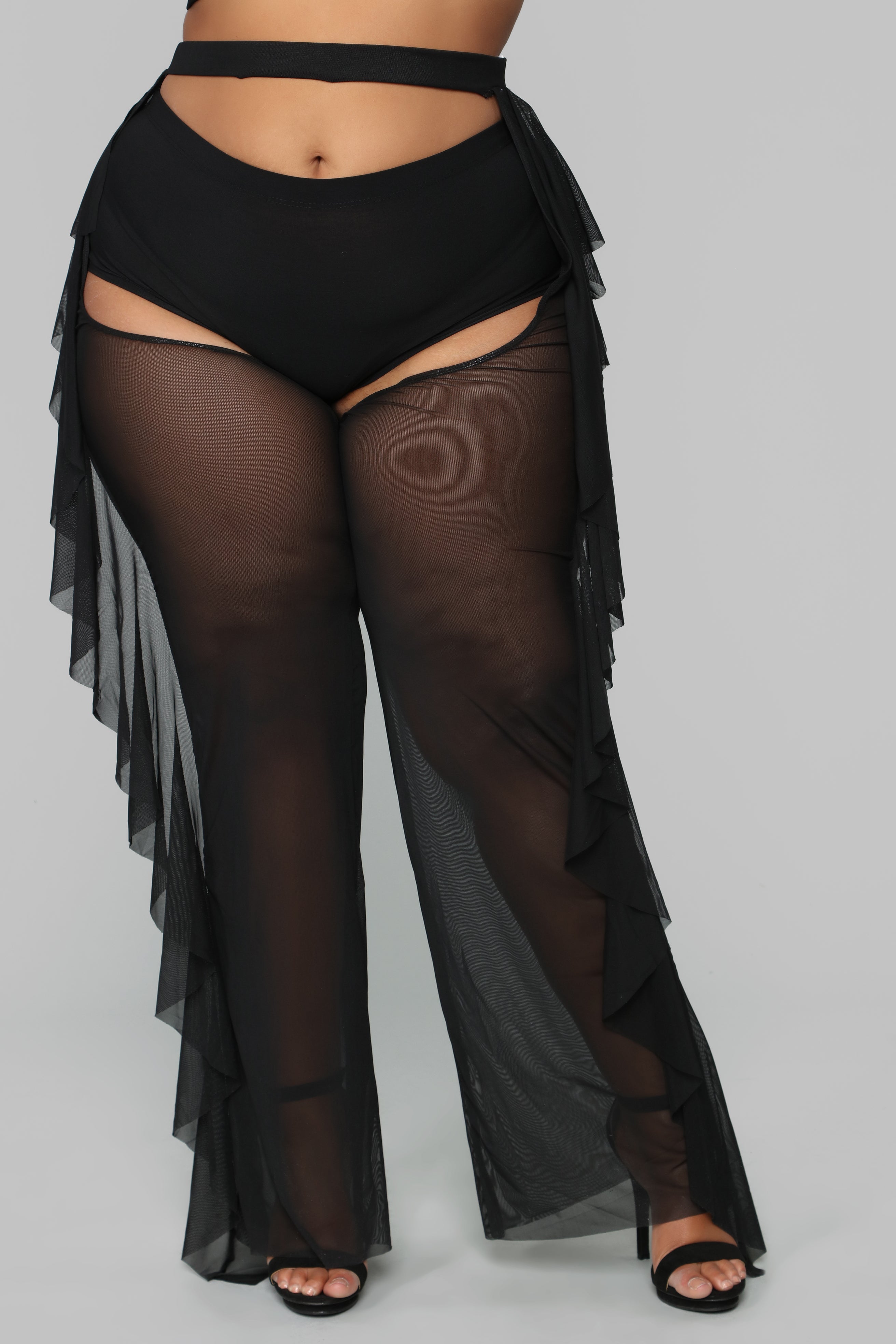 Sunshine See Through Coverup Chaps - Black - Image 9